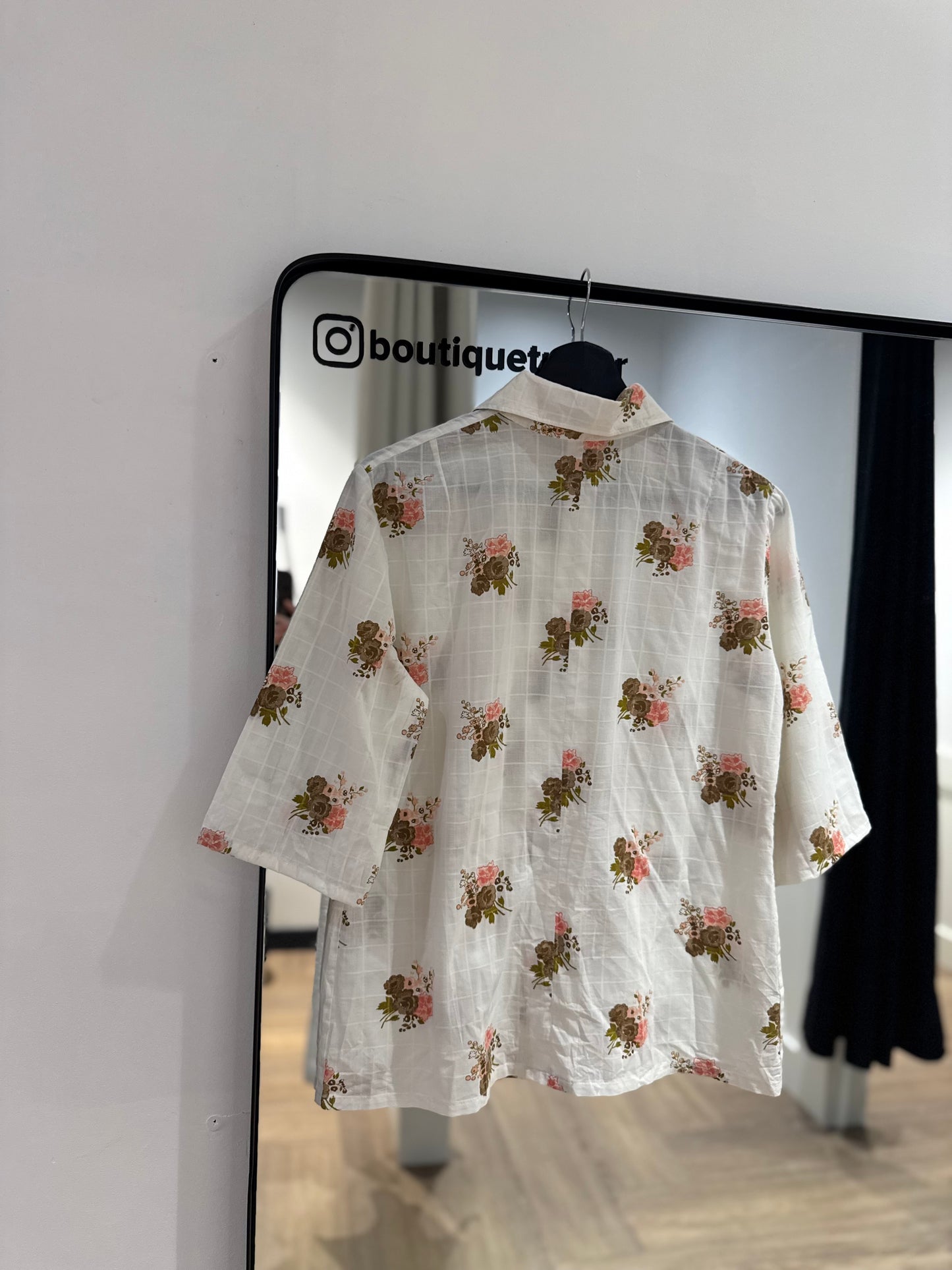 Chemise vintage à fleurs L