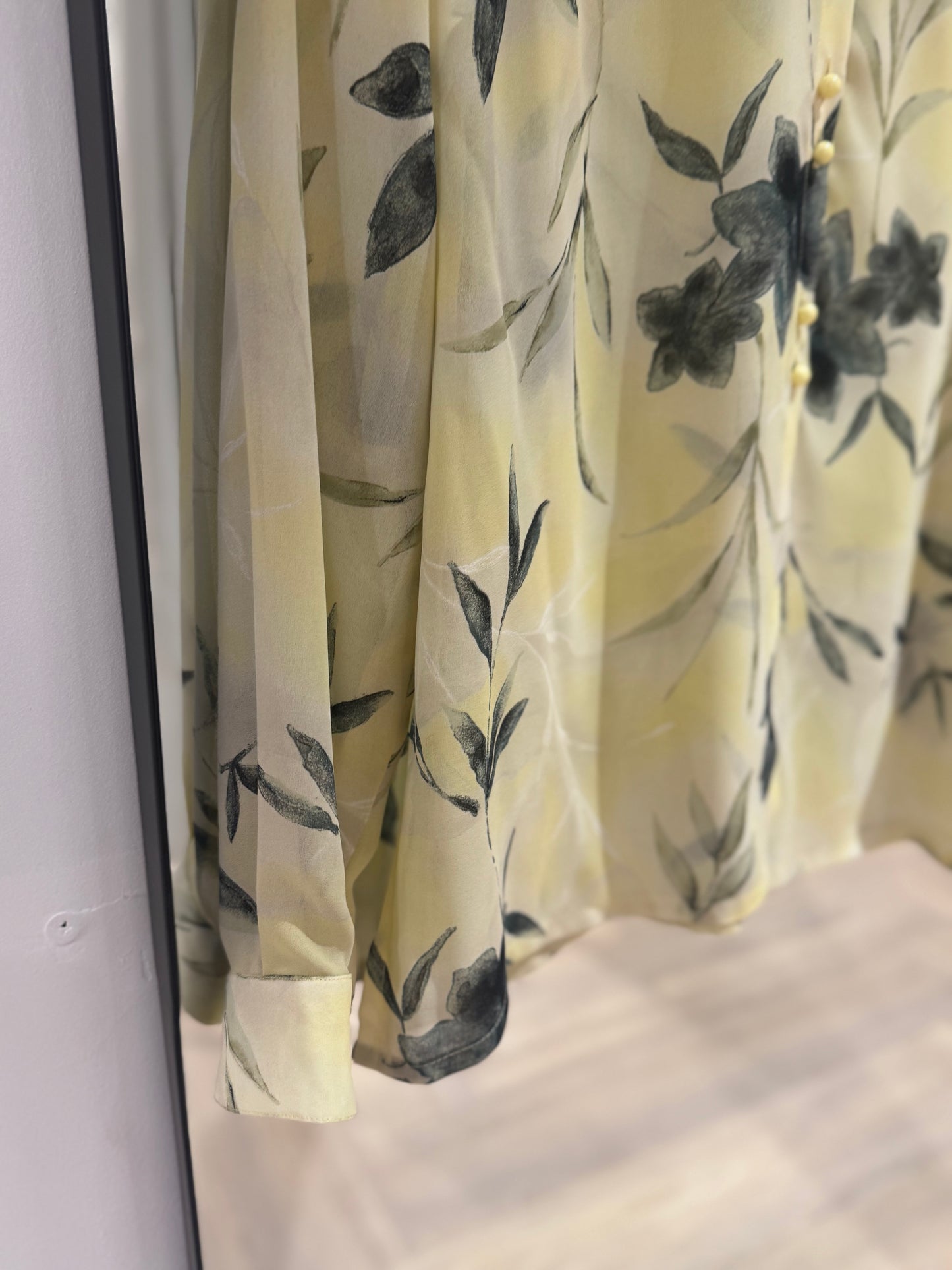 Blouse vintage à fleurs XXL