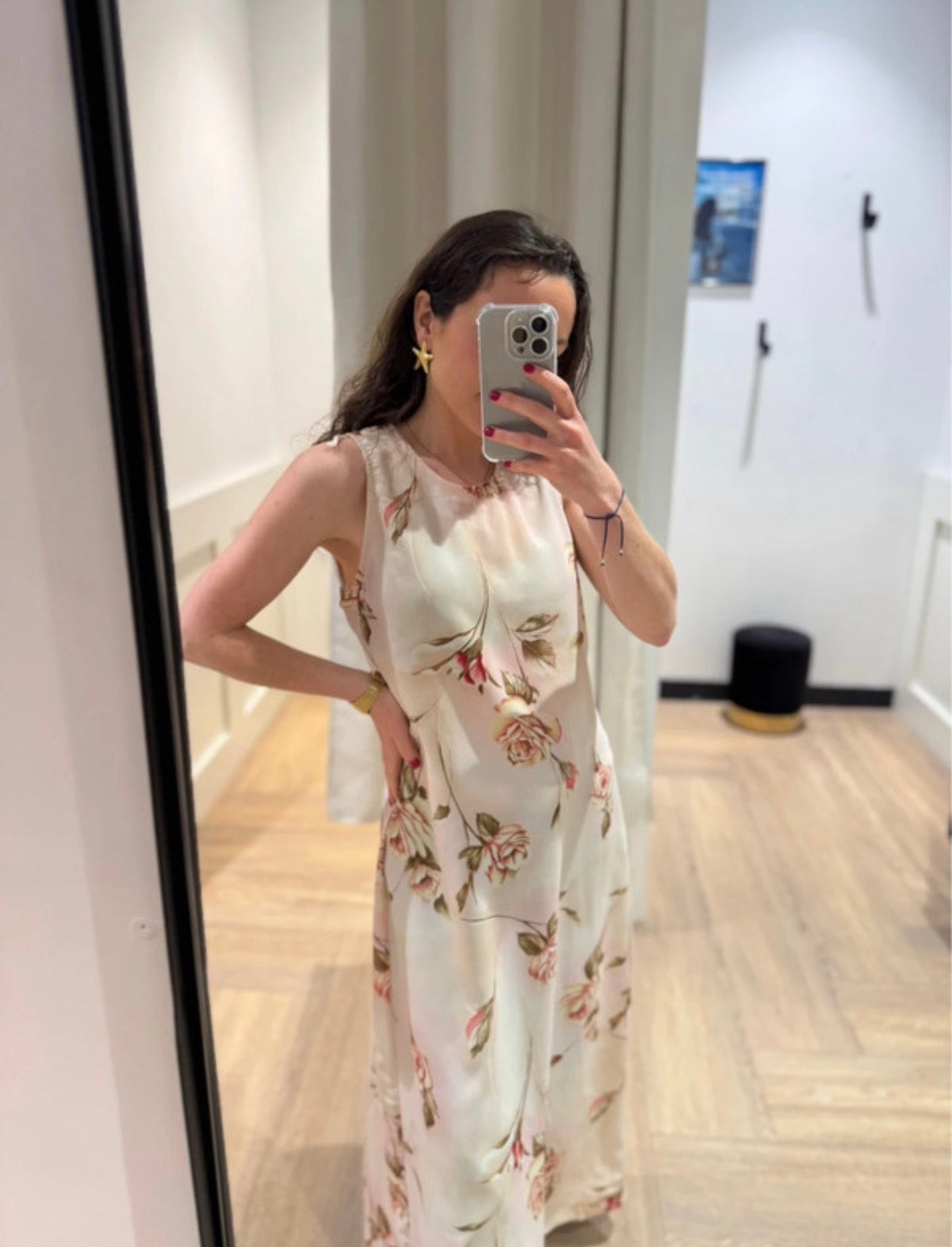 Robe longue d’été à fleurs S