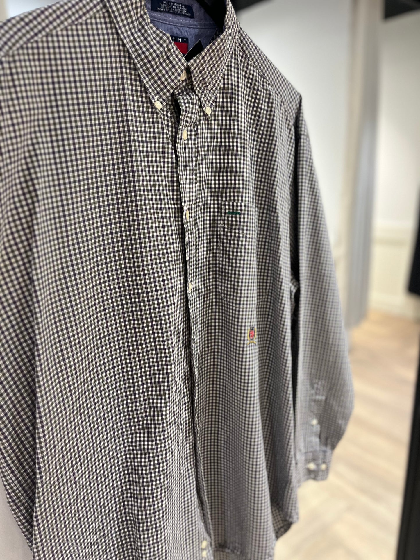 Chemise Tommy Hilfiger à petits carreaux XL