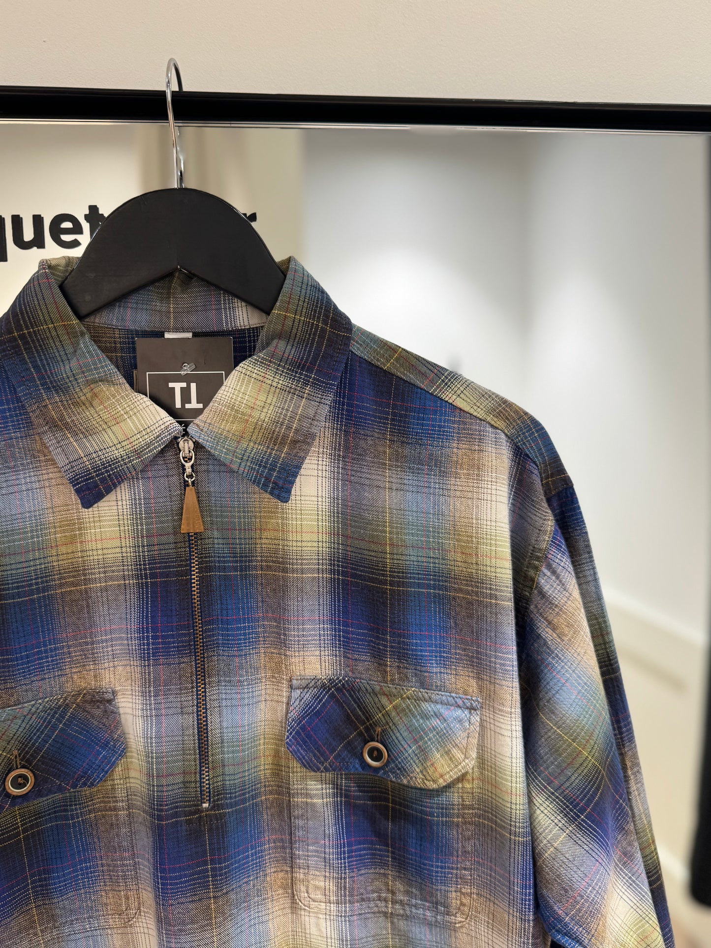 Chemise vintage à carreaux M