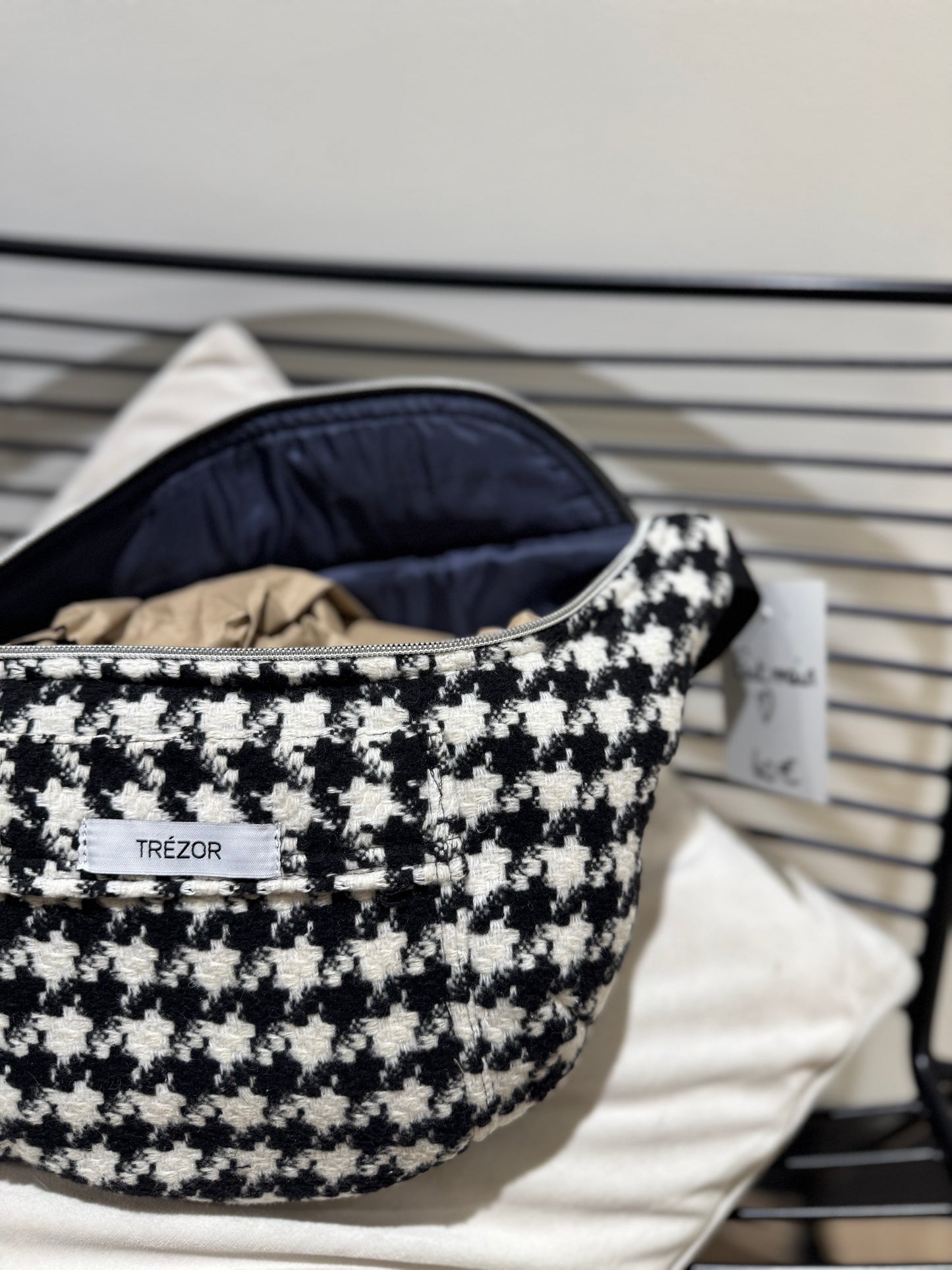 Sac banane pied de poule fait main