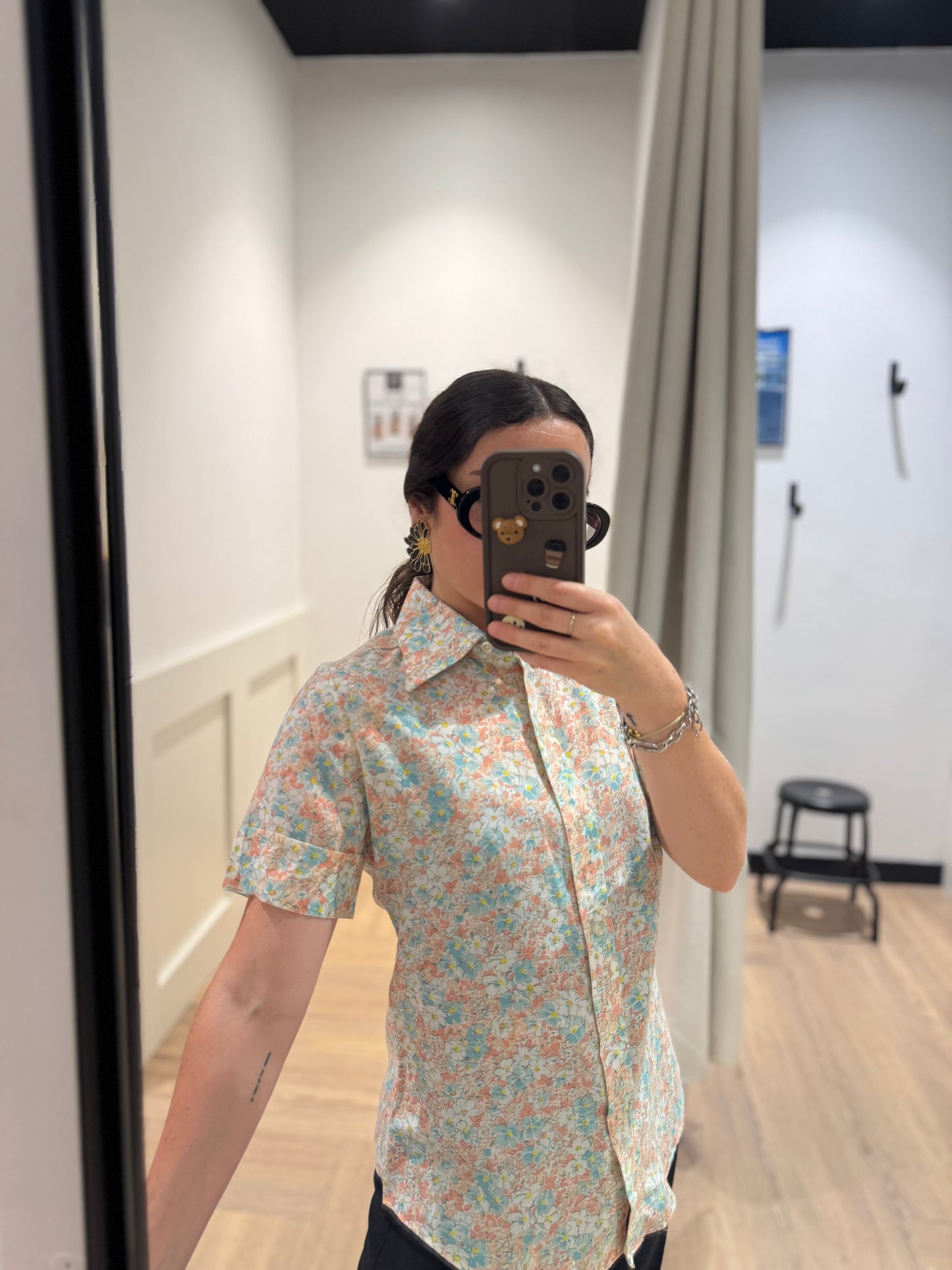 Chemise à fleurs XS