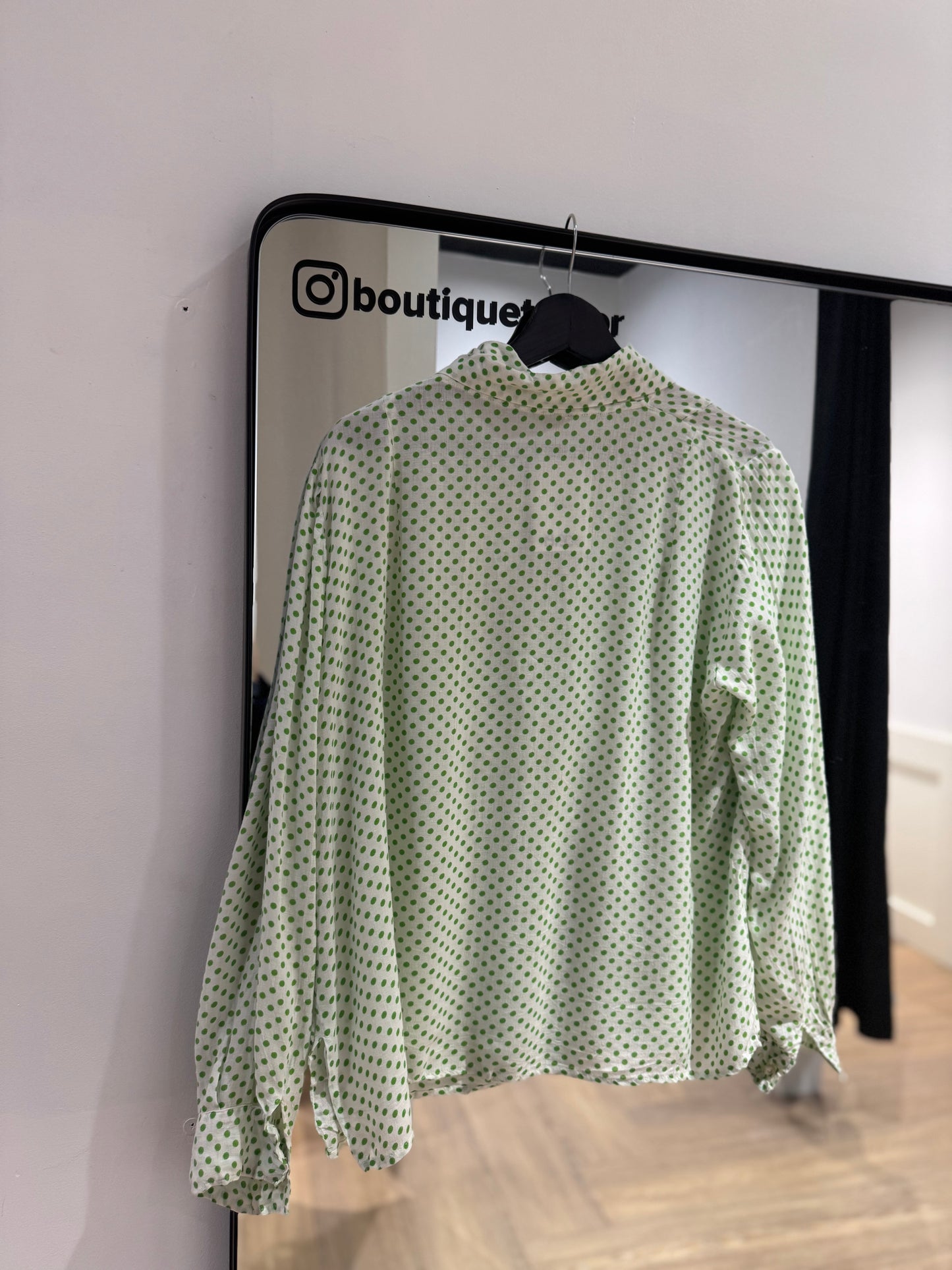Blouse vintage à pois XL