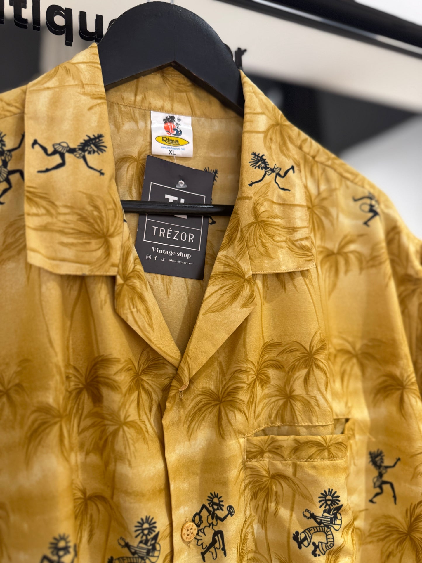 Chemise d’été homme à motifs palmiers XL
