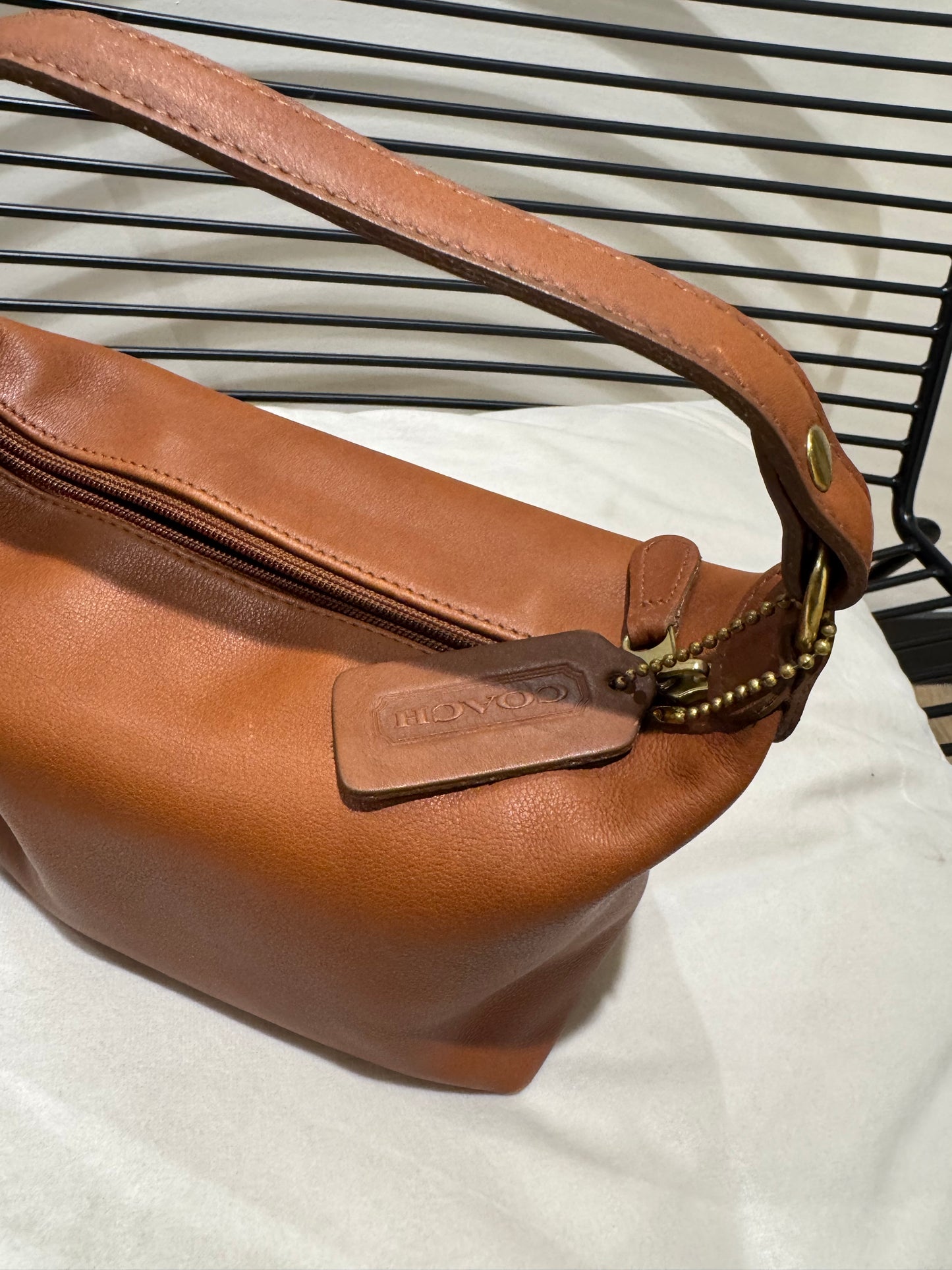 Sac Coach en cuir camel
