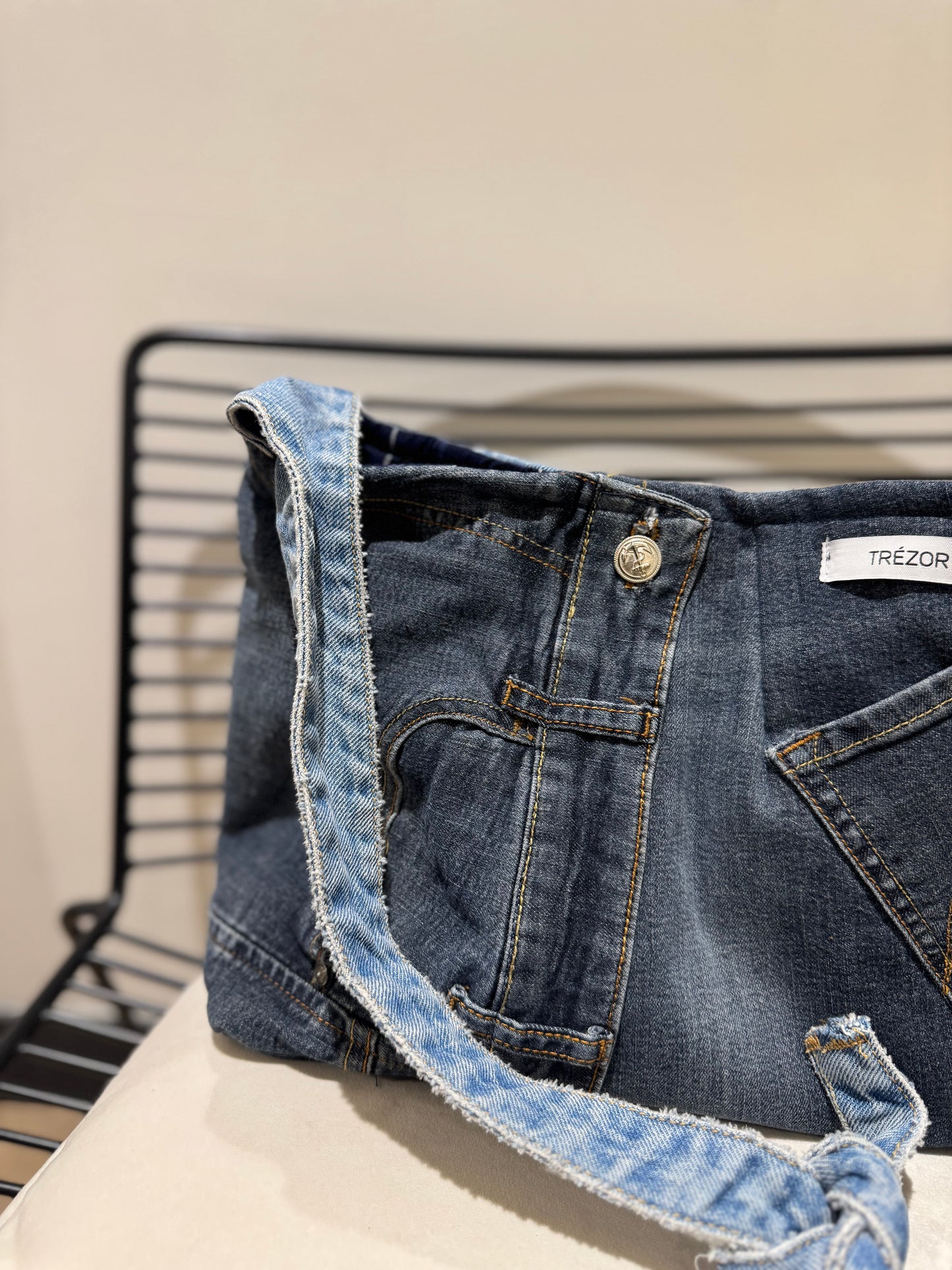 Grand sac cabas en jean upcyclé