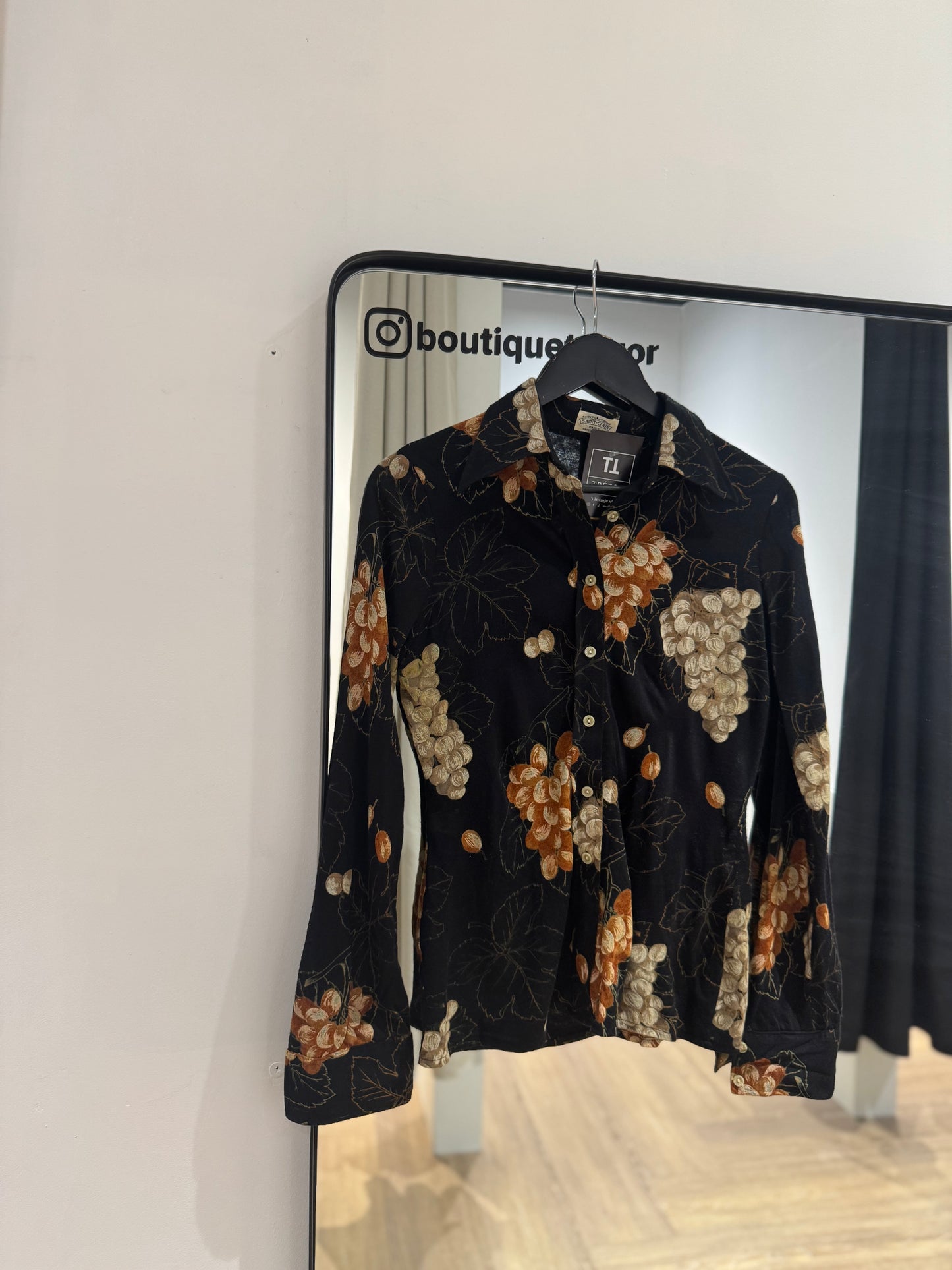 Blouse vintage à motifs S