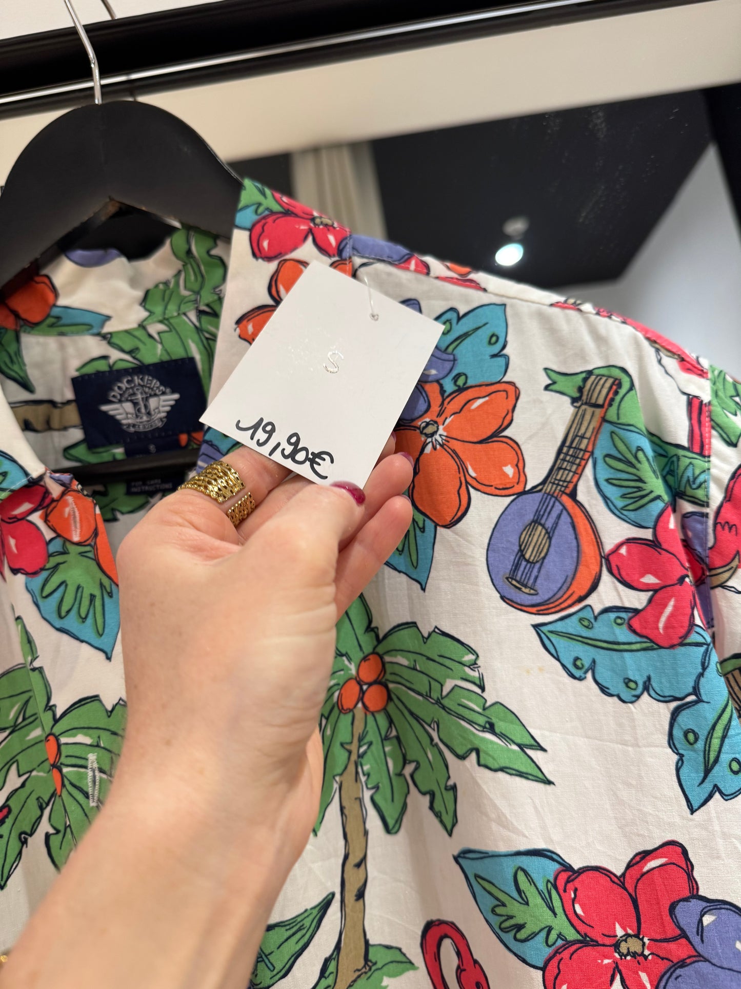 Chemise à fleurs hawaïennes S