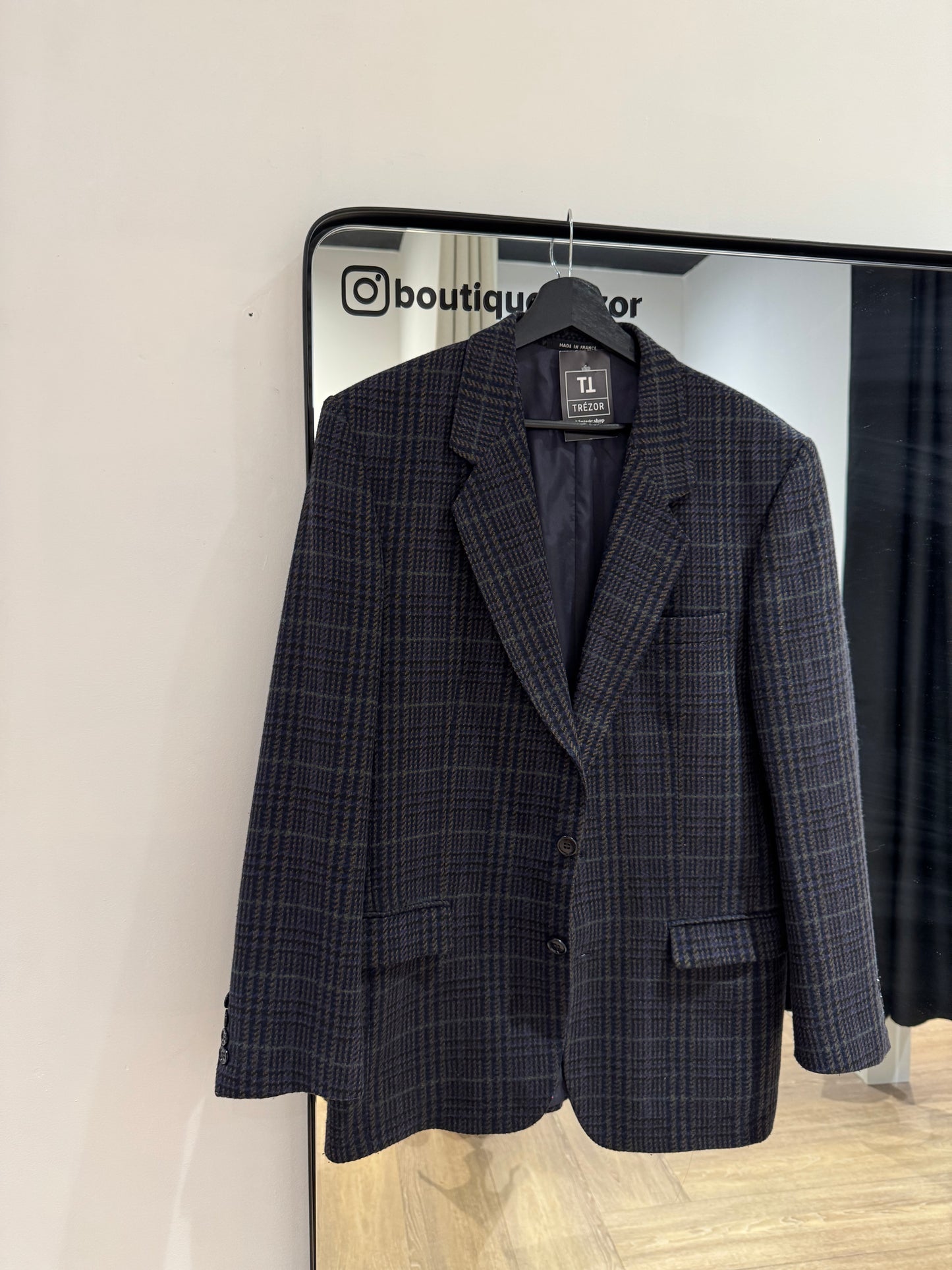 Blazer vintage à carreaux M
