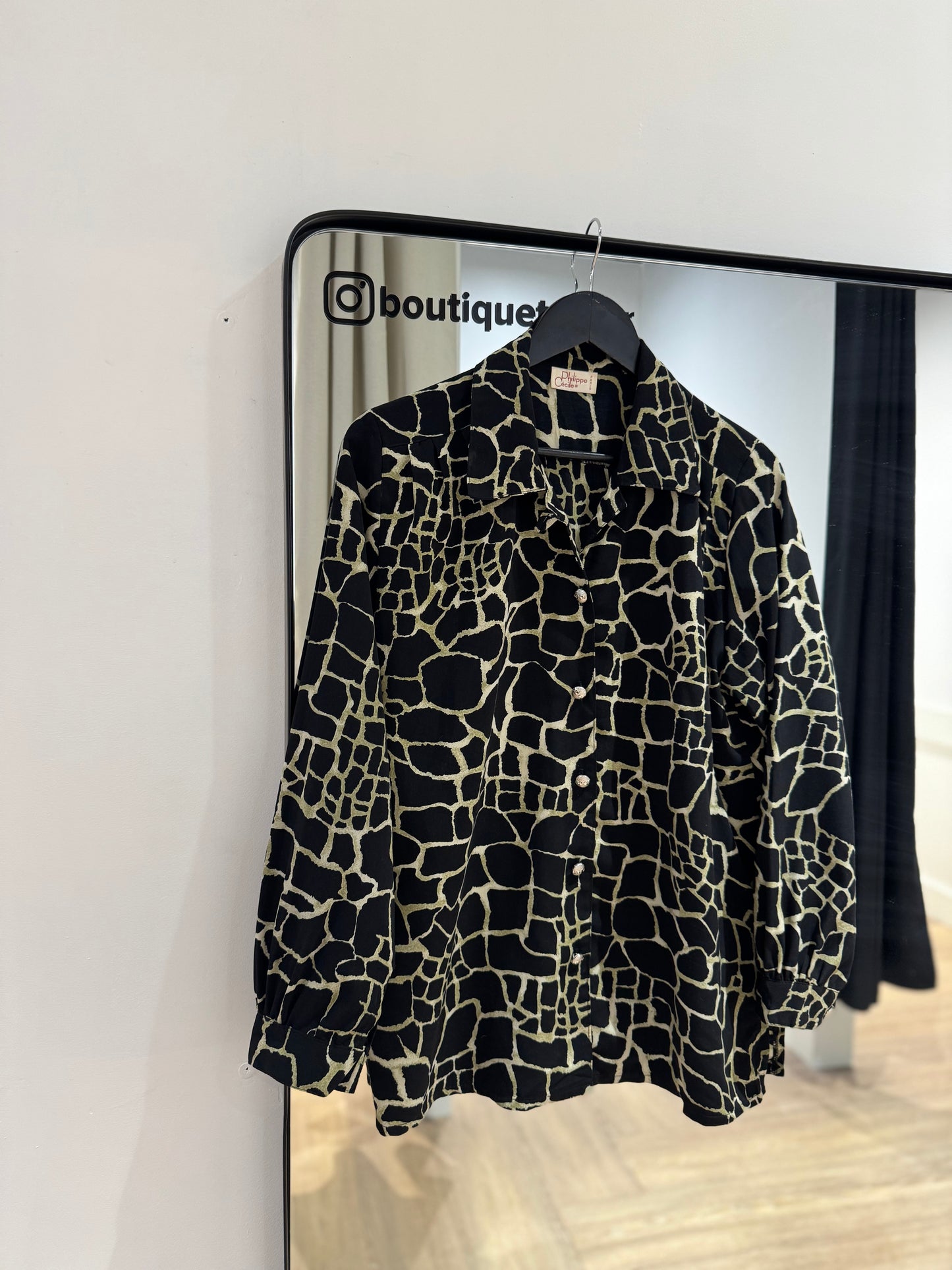 Blouse vintage à motifs XL