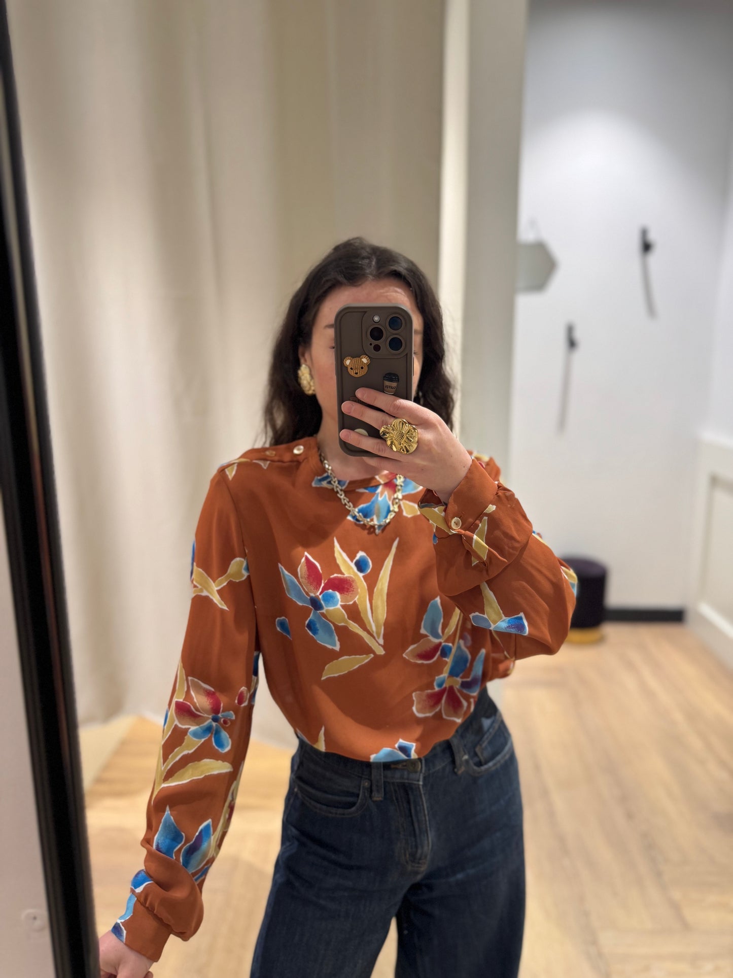 Blouse fluide à fleurs M