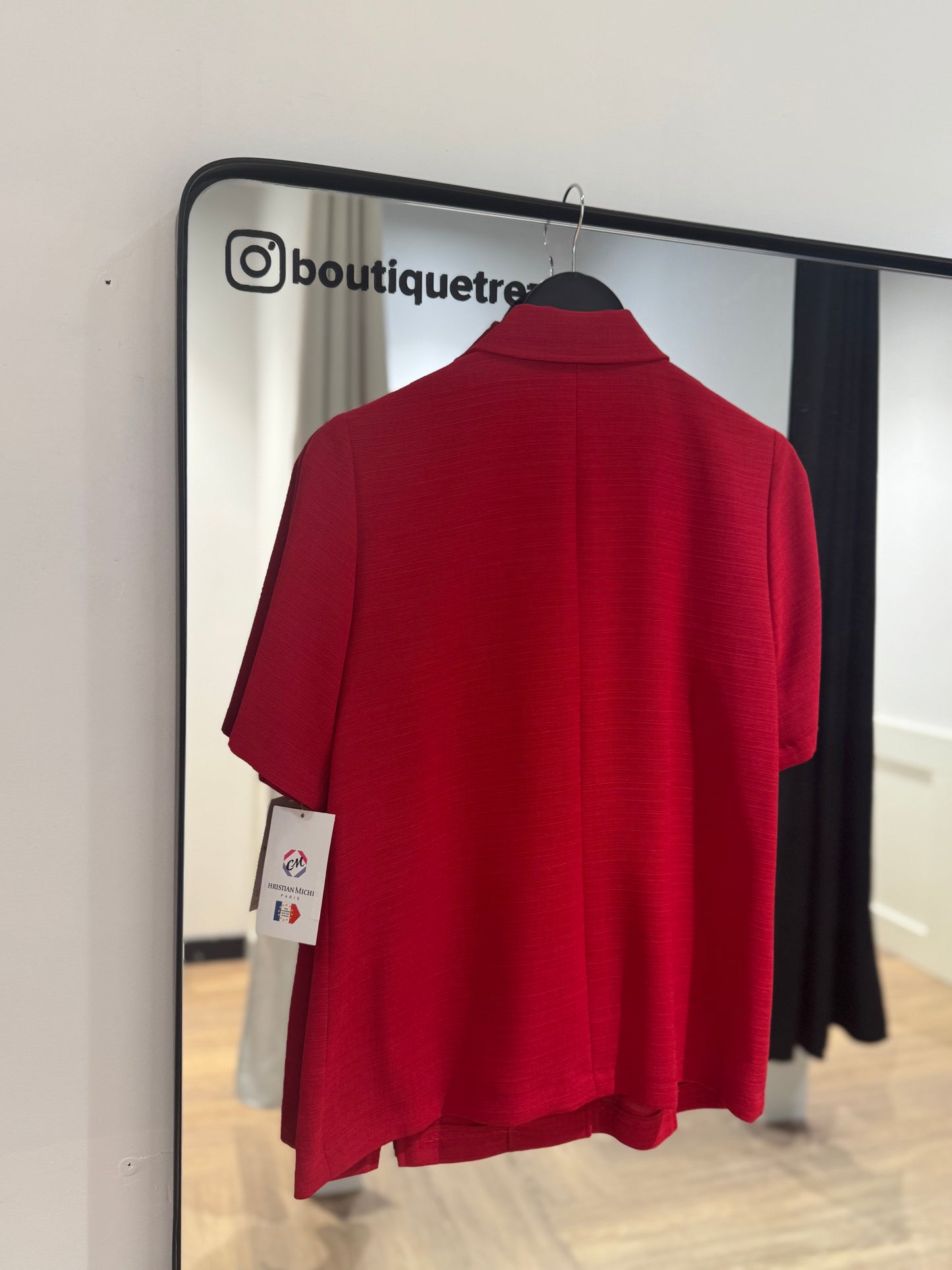 Blouse vintage rouge L/XL