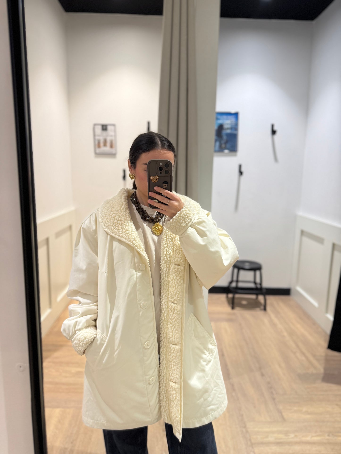 Manteau crème vintage M/L