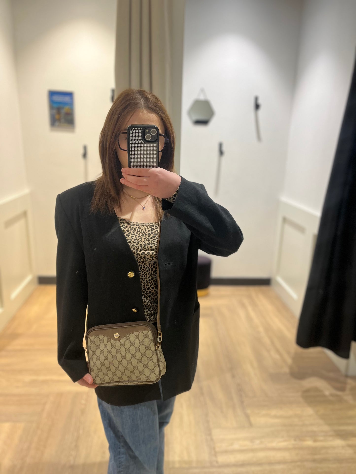 Sac bandoulière Gucci vintage monogrammé