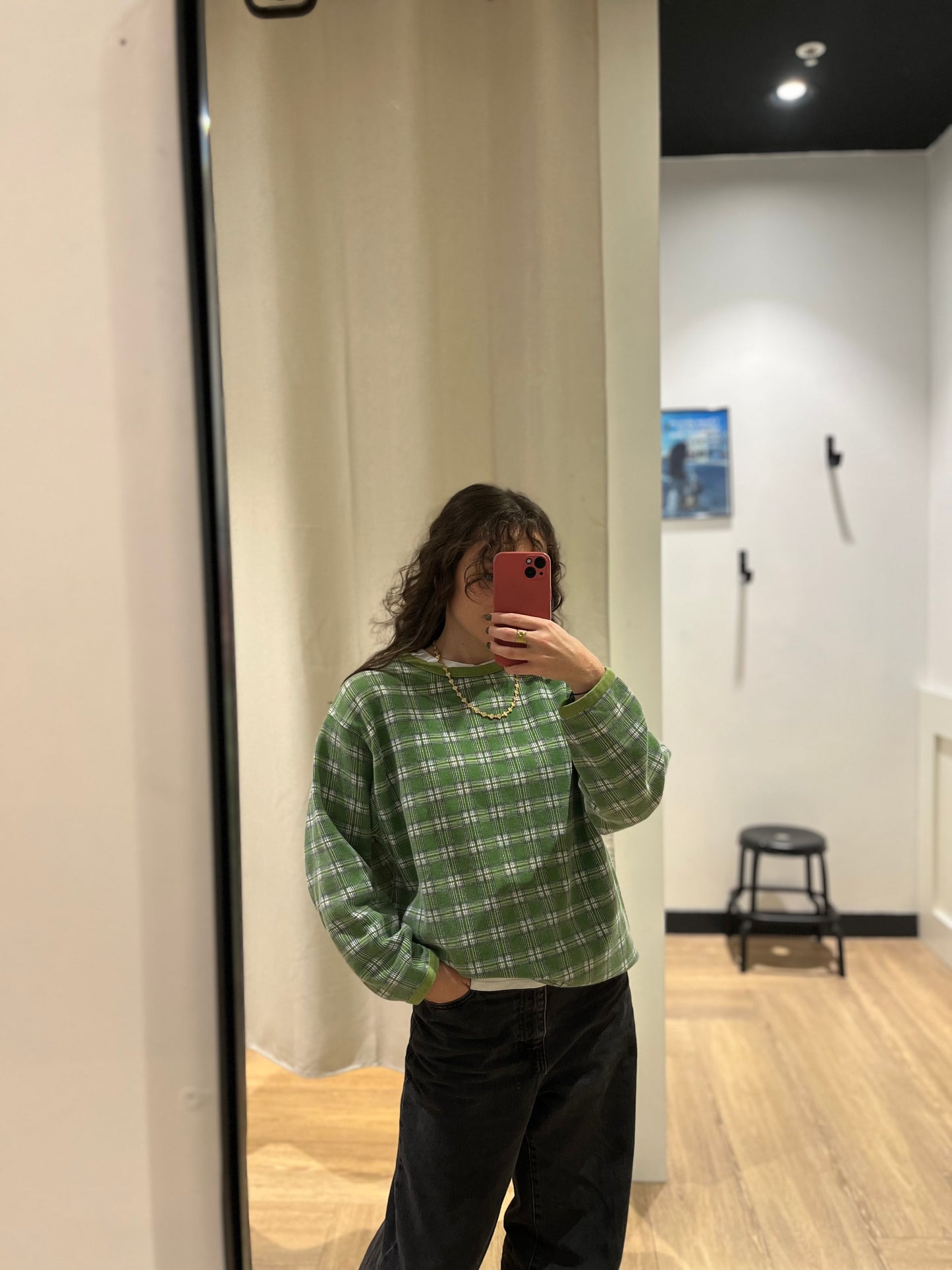 Sweat à carreaux S/M