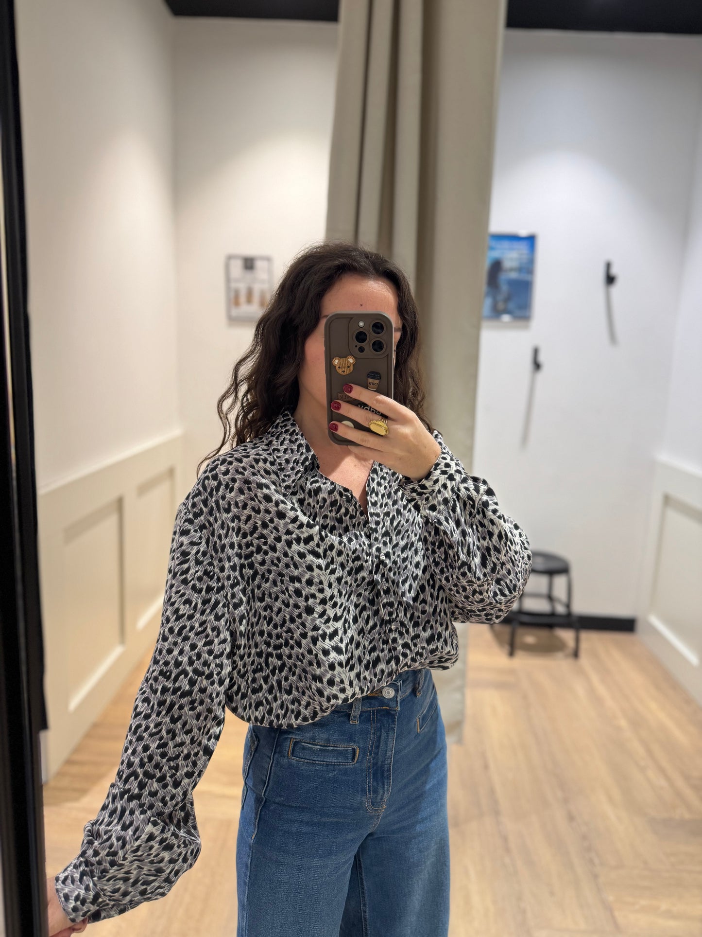 Blouse vintage à motifs XL