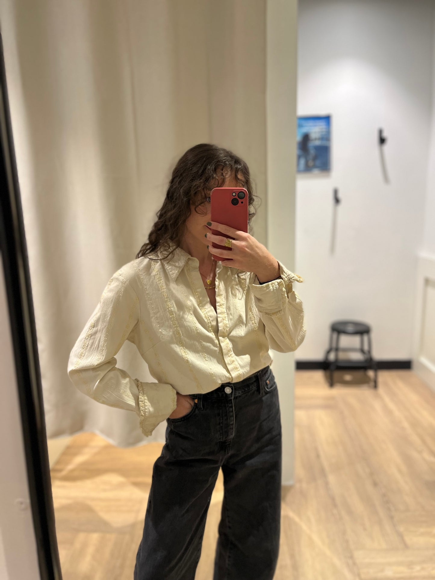 Blouse brodée L