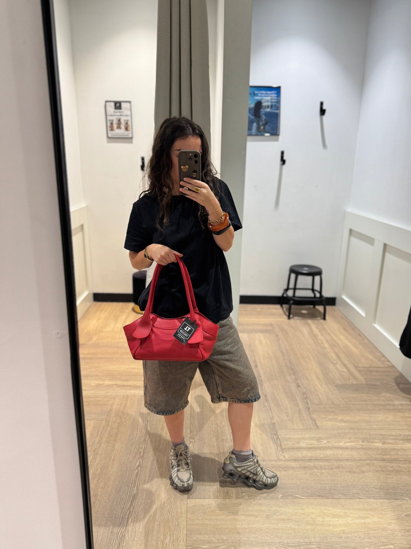 Sac en cuir rouge