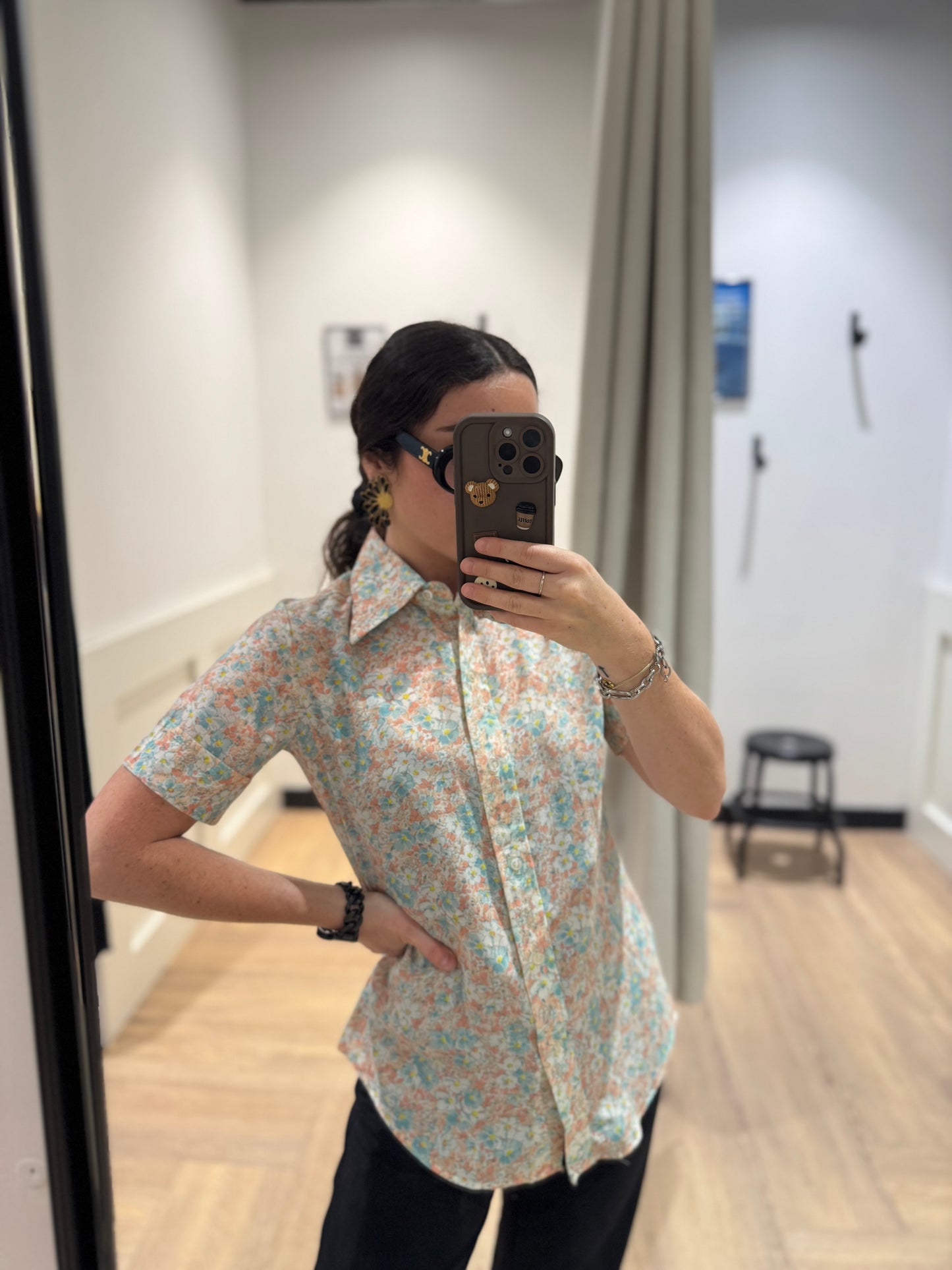Chemise à fleurs XS