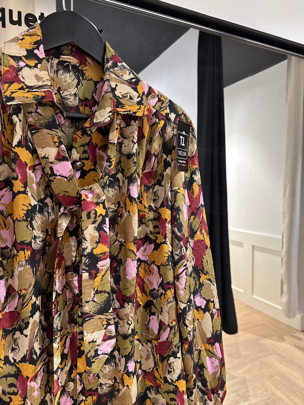Blouse vintage à motifs M