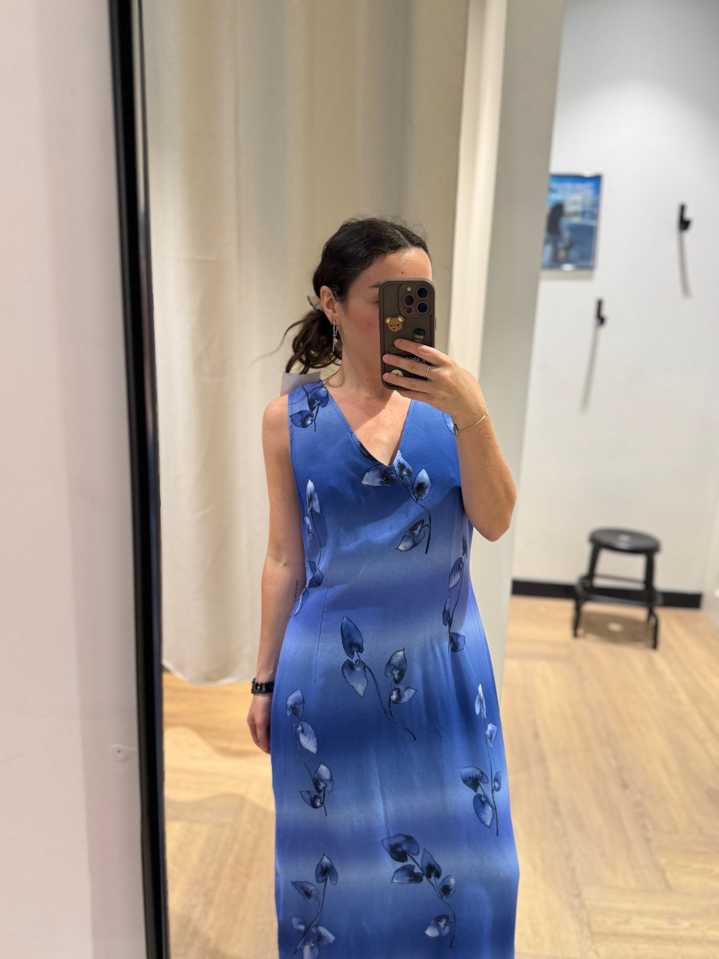 Robe longue à fleurs M/L