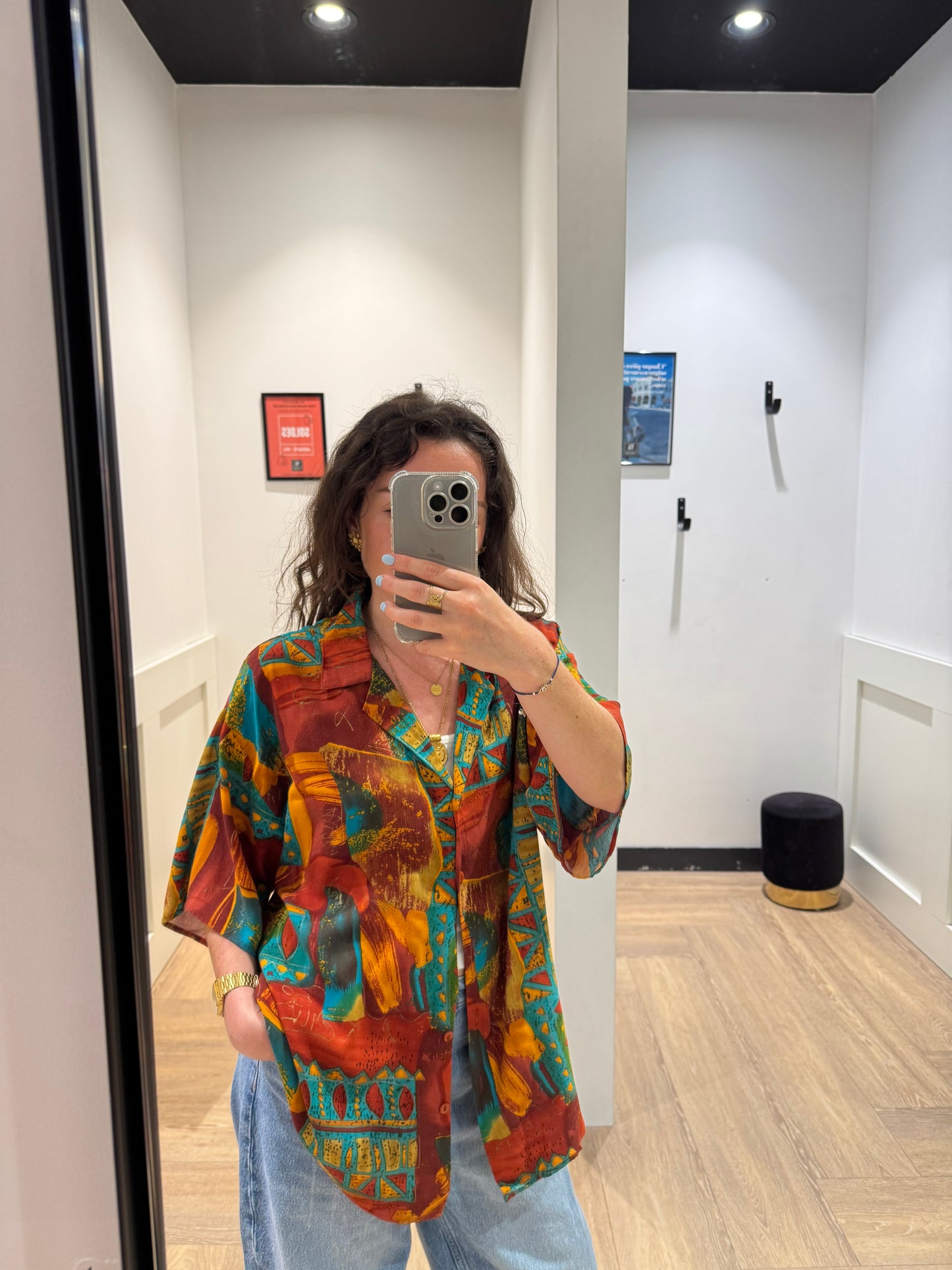 Chemise vintage à motifs XL