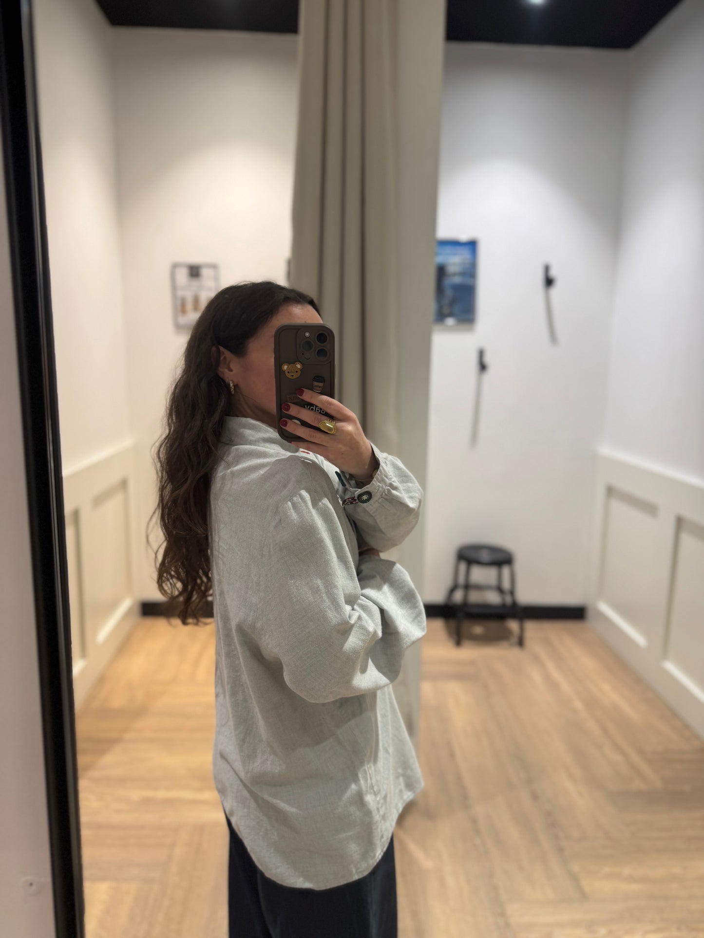 Chemise vintage à broderies XL