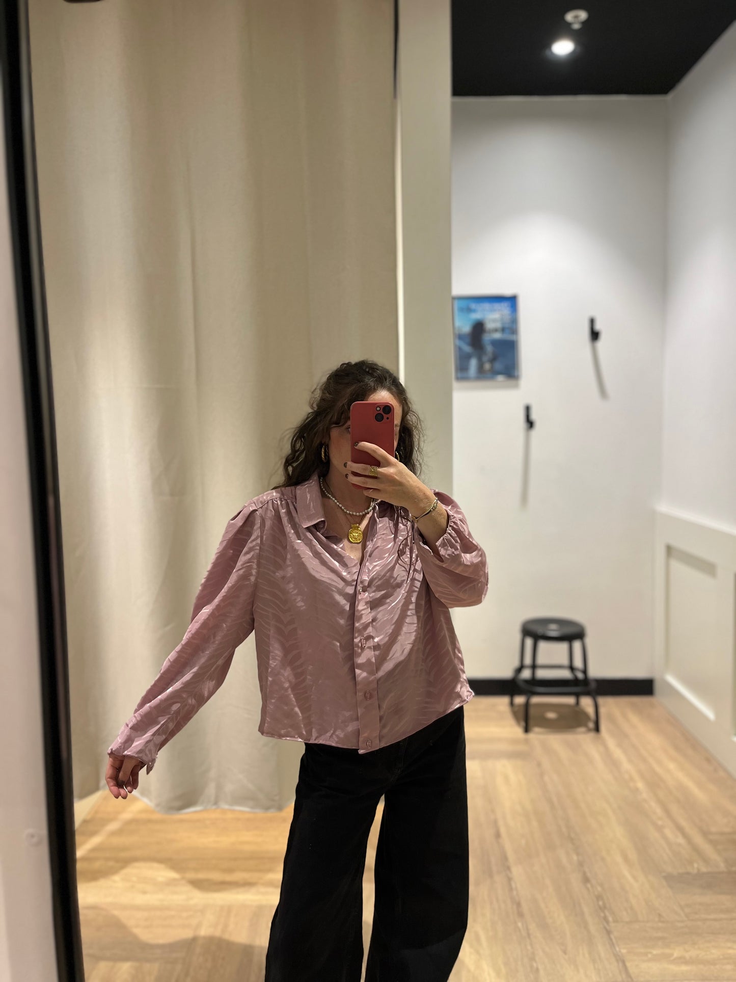 Blouse satinée M/L