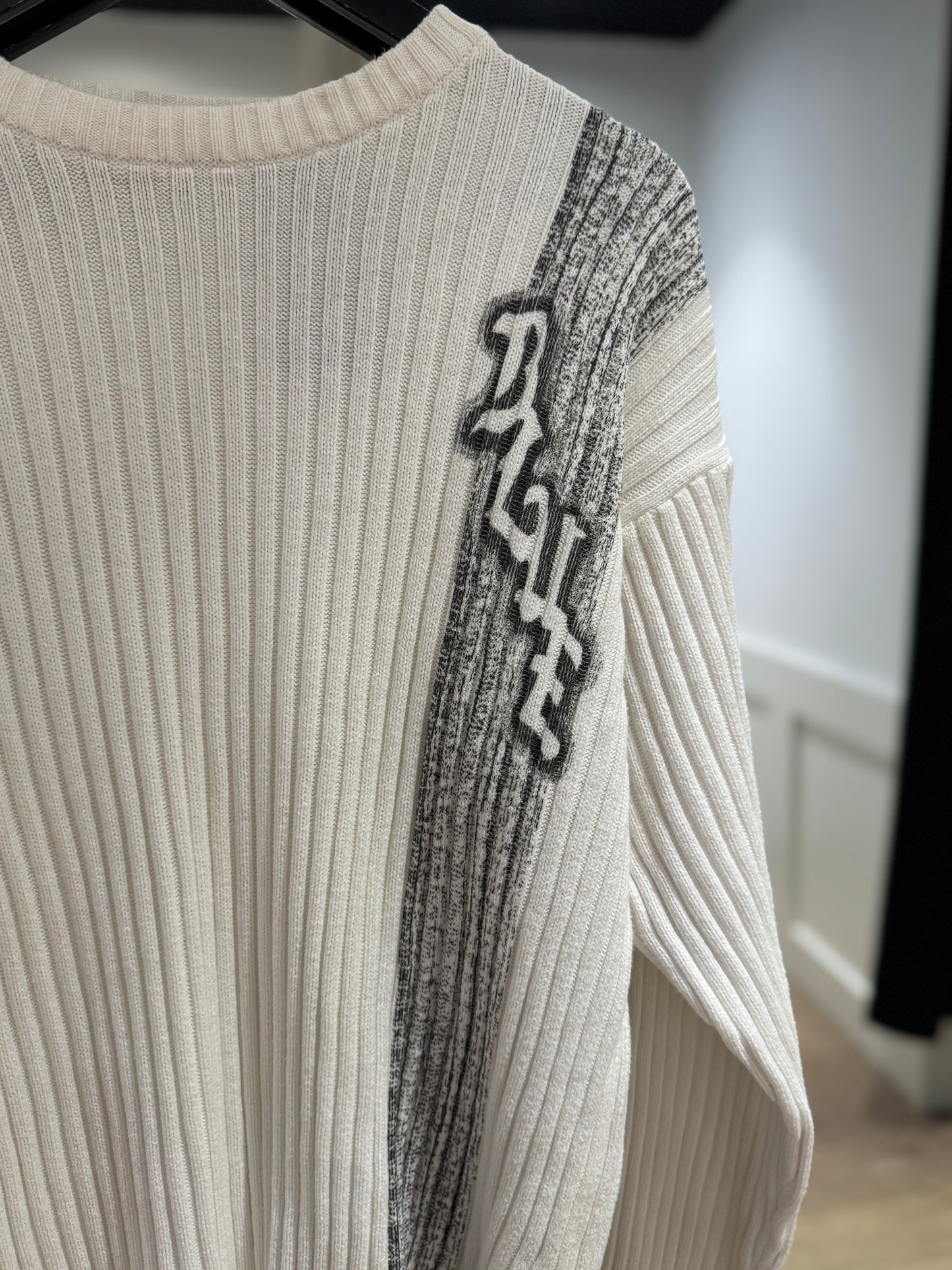 Pull vintage blanc L
