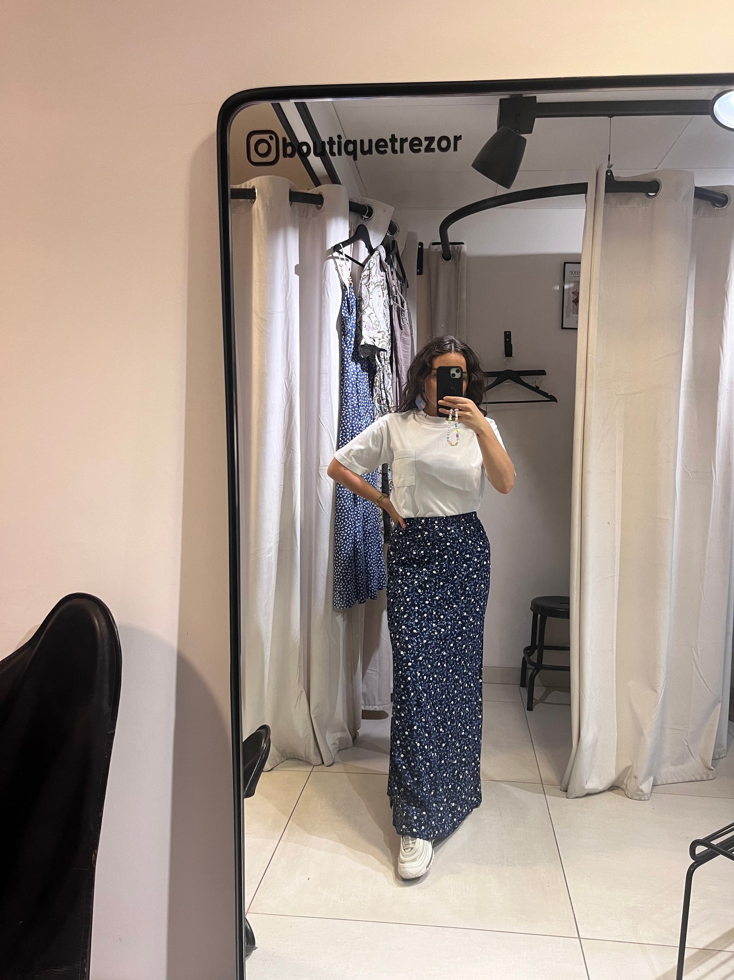 Jupe longue à fleurs M/L