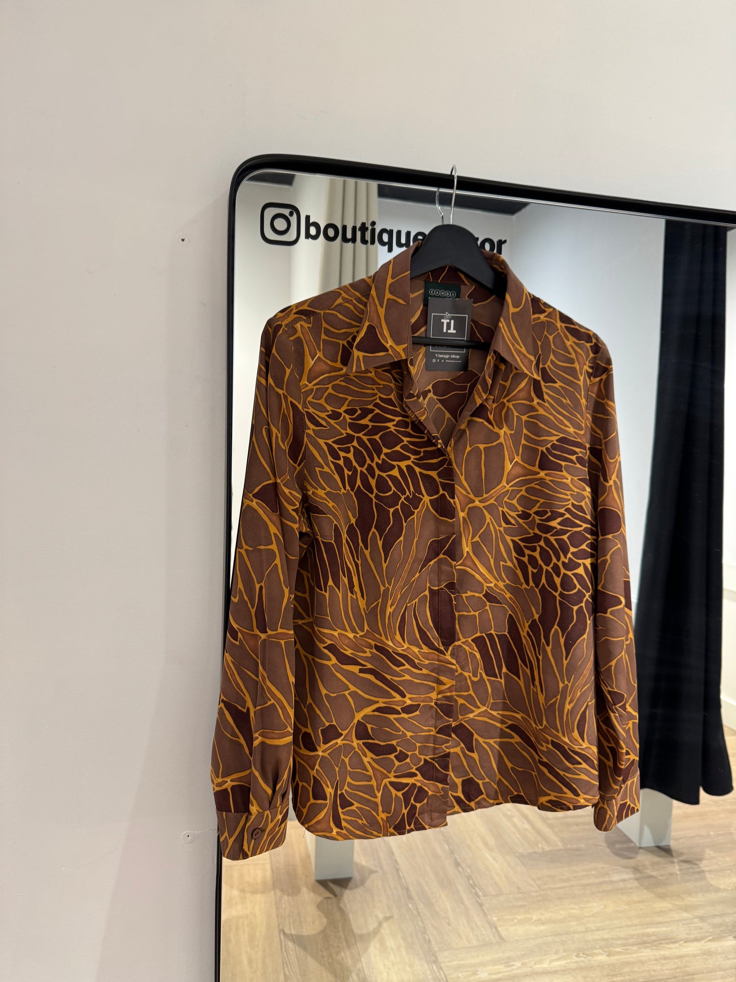 Blouse vintage à motifs M/L