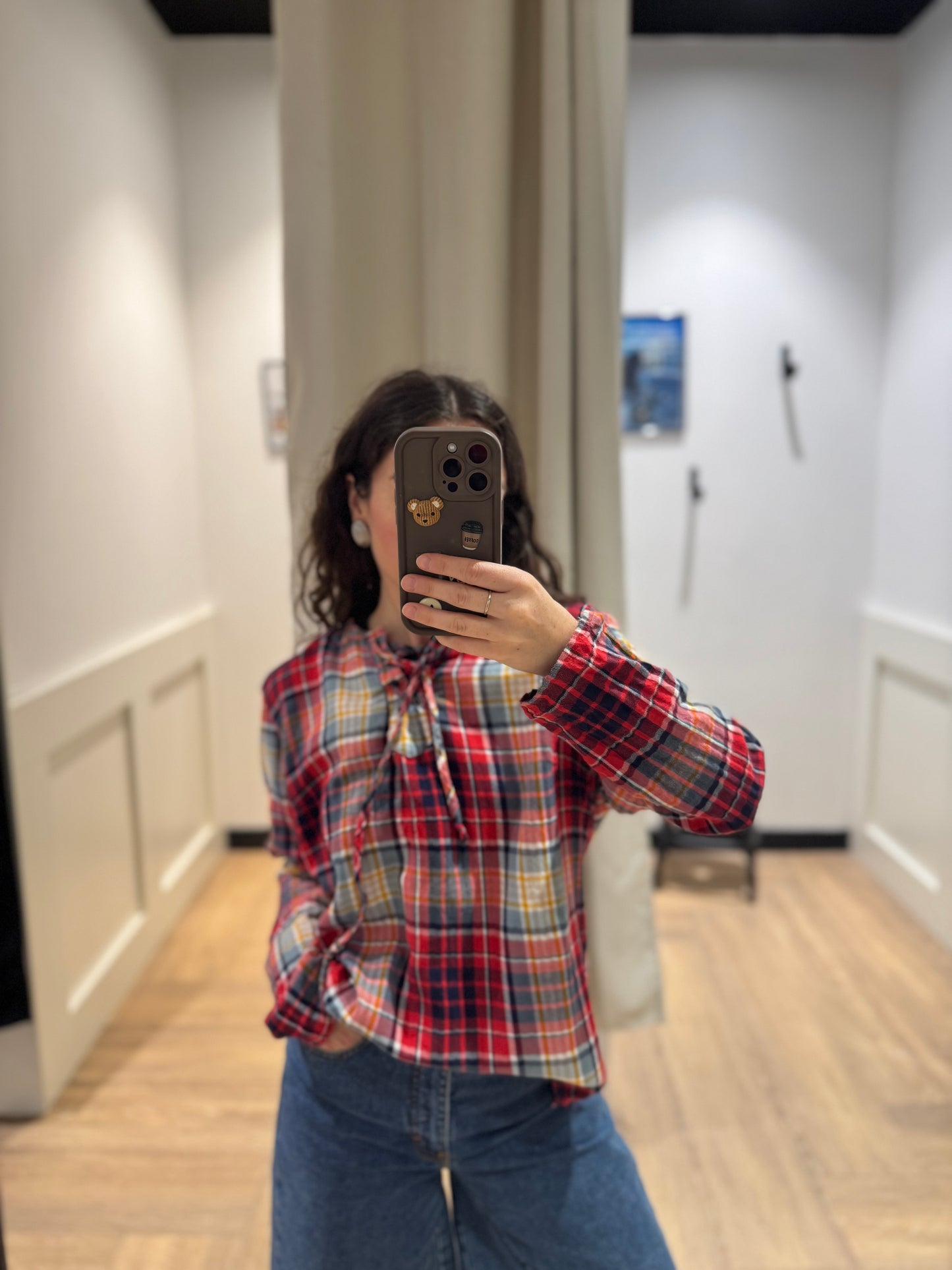 Blouse à carreaux L