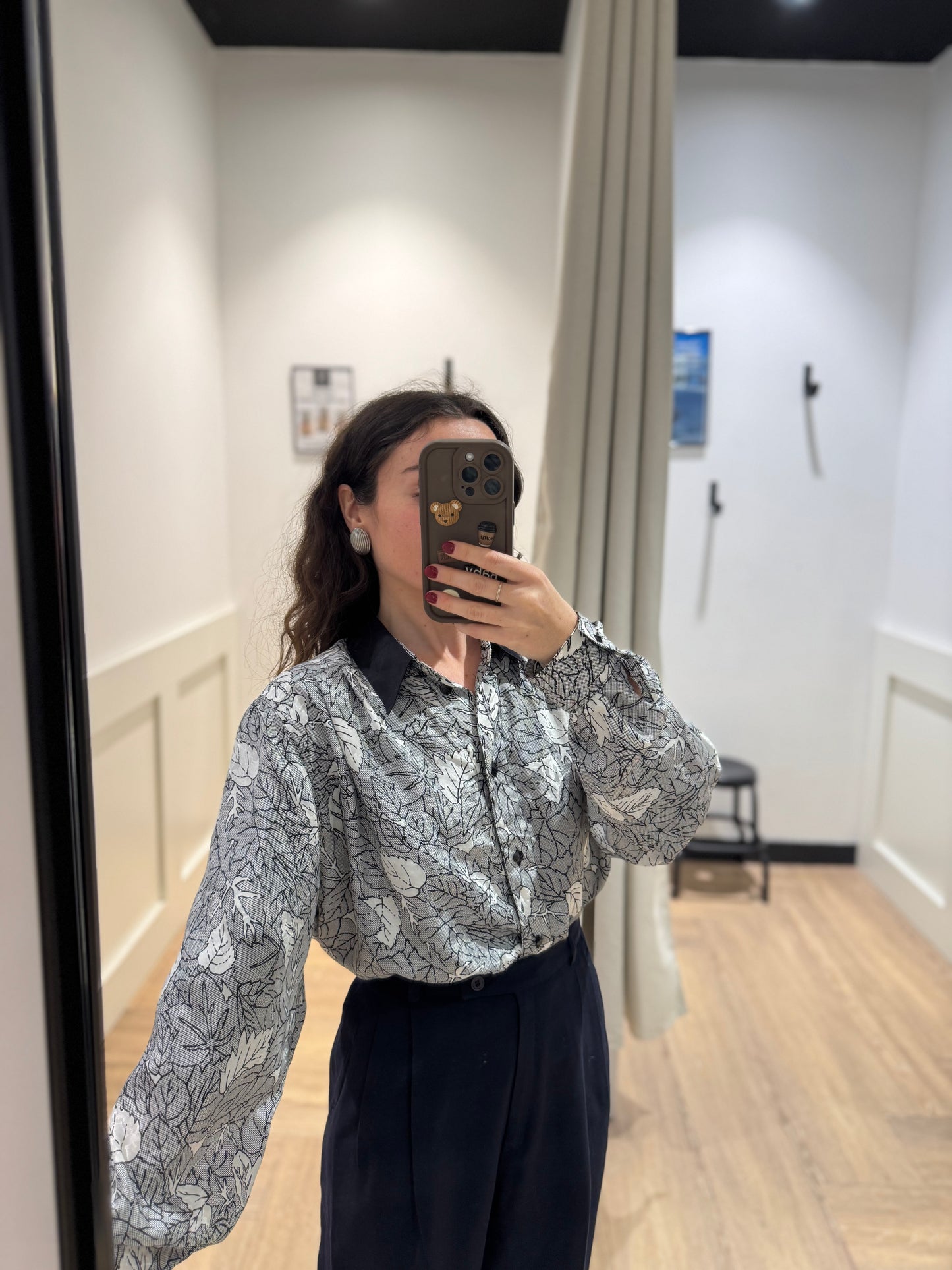 Blouse vintage à motifs M