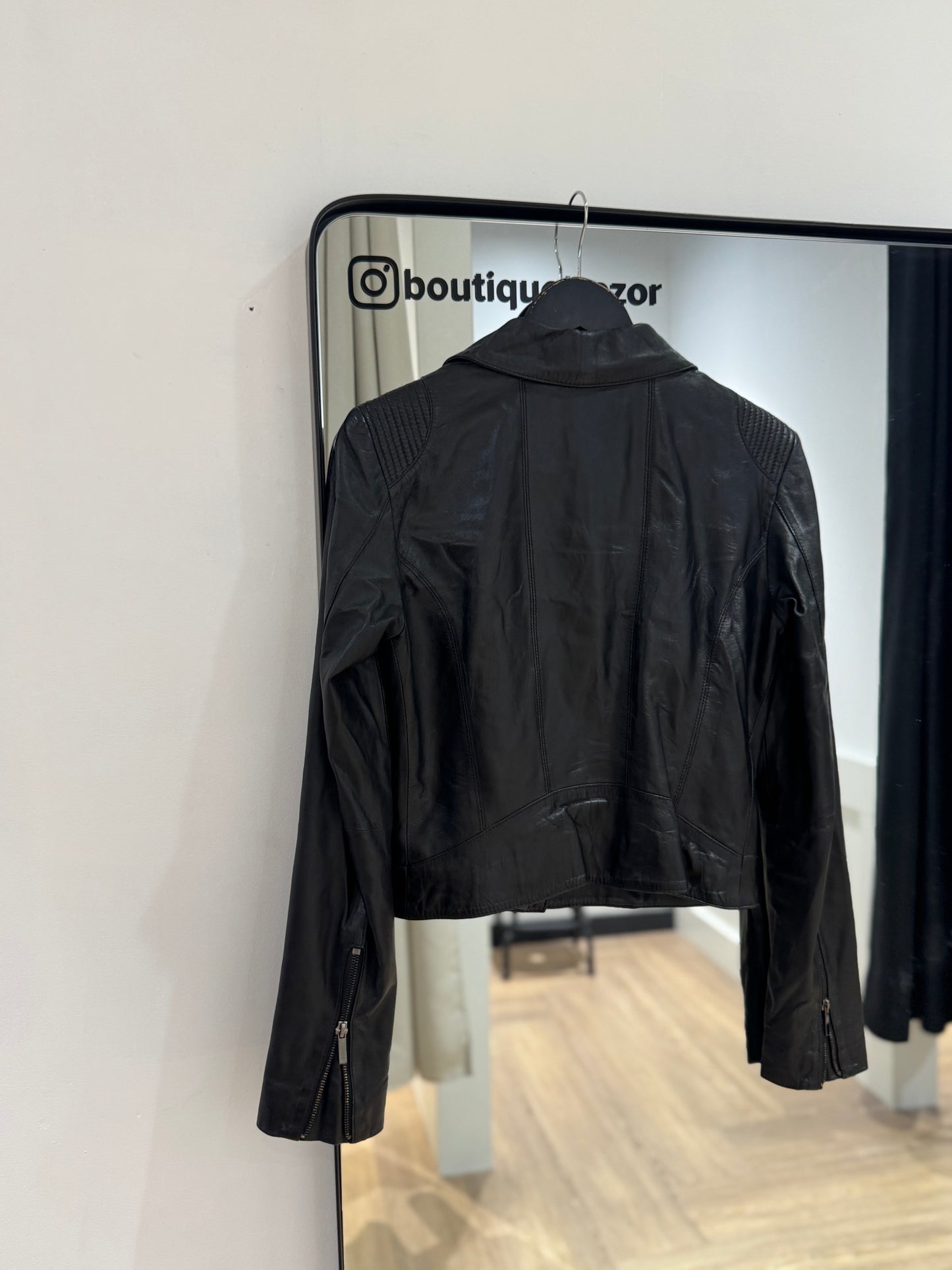 Veste perfecto en cuir noir S