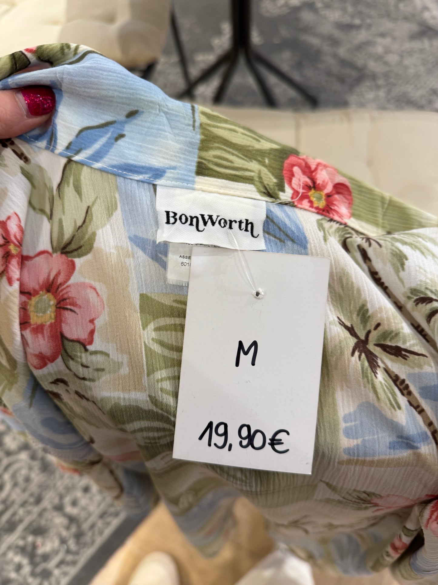 Blouse à fleurs hawaïennes M