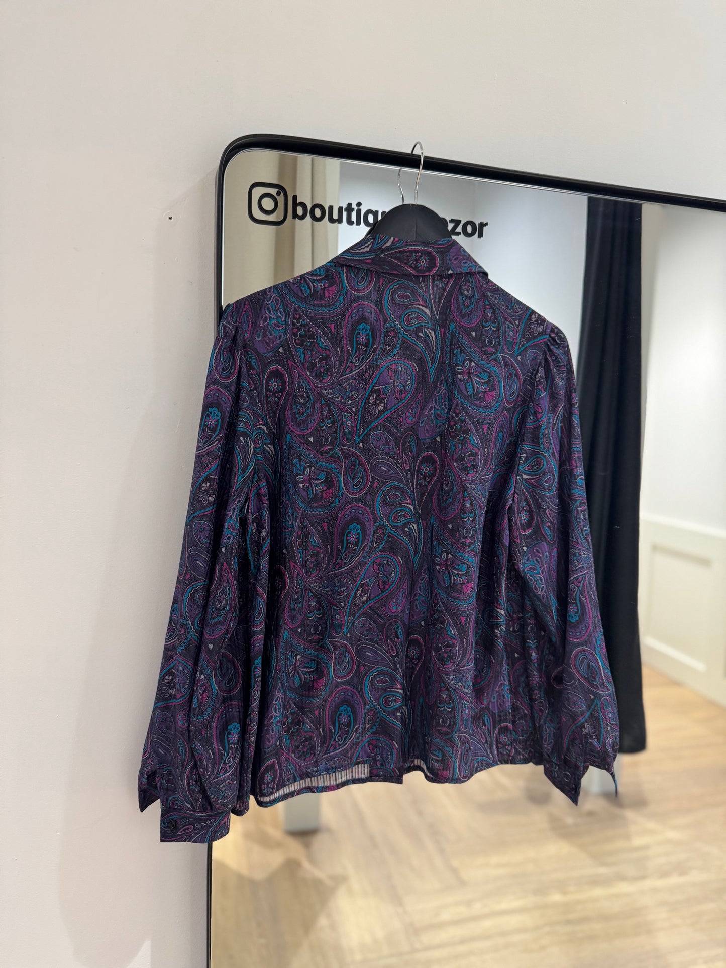 Blouse vintage à motifs XL