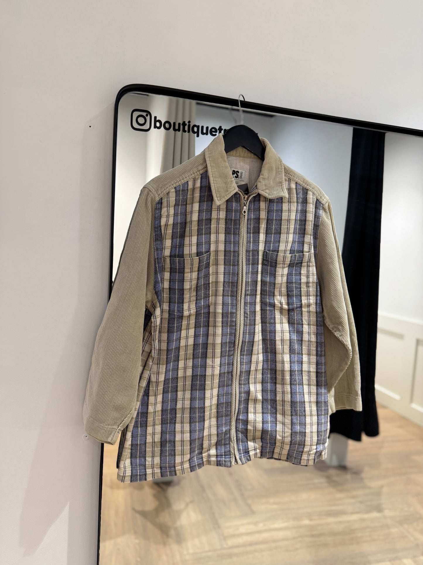 Chemise en velours à carreaux M