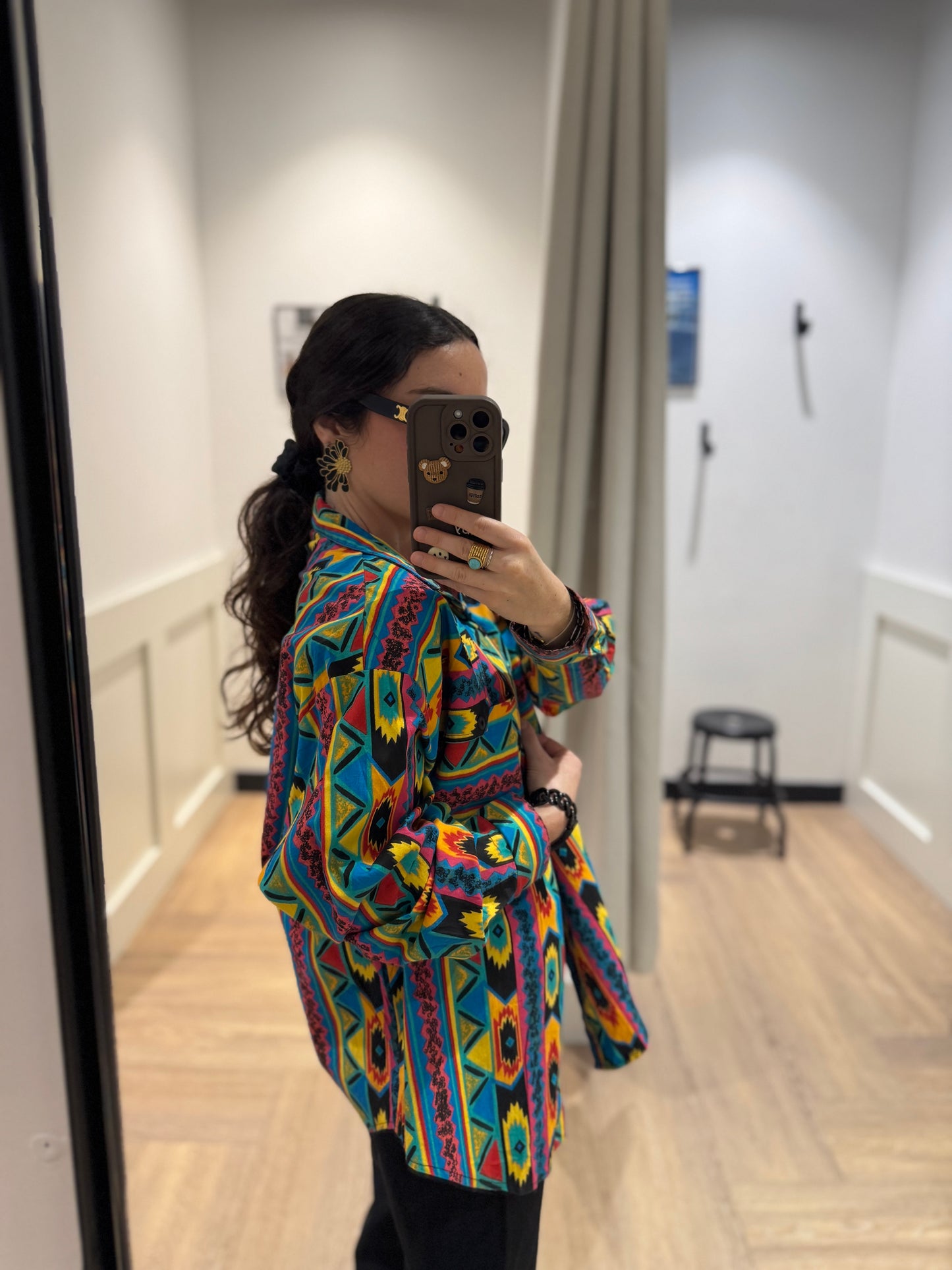 Chemise à motifs aztèques XL