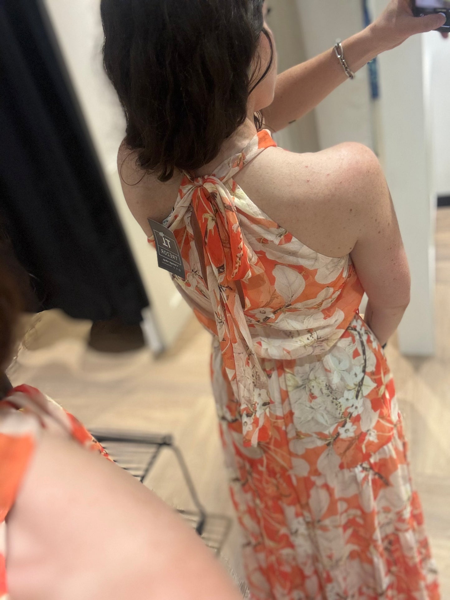 Robe longue à fleurs S