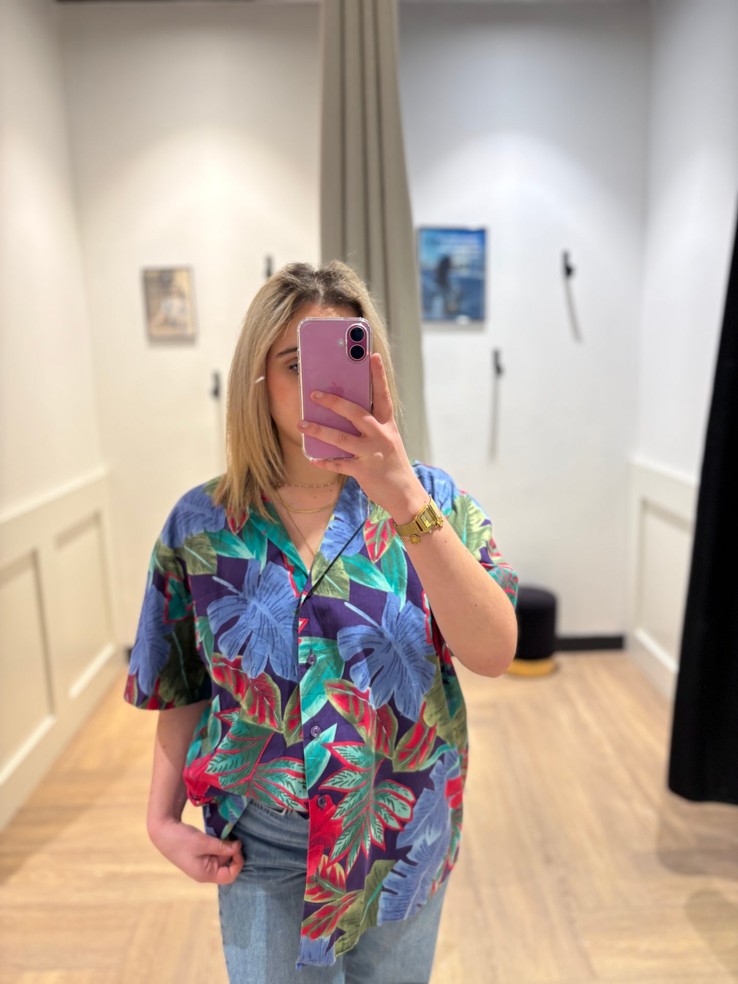 Chemise à fleurs hawaïennes XL