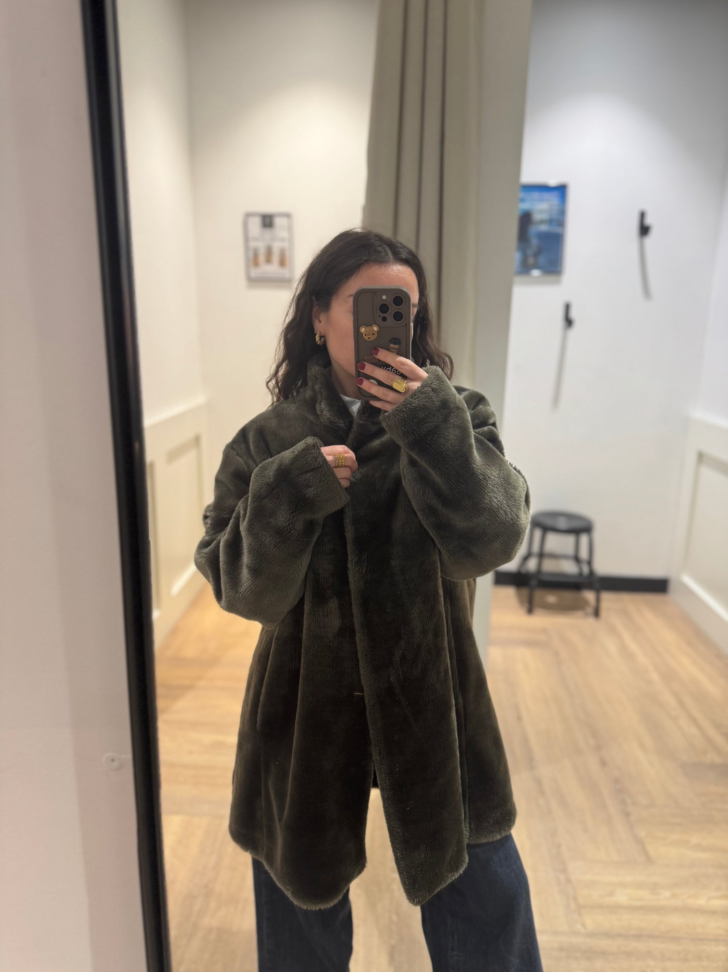 Manteau d’hiver en fausse fourrure L