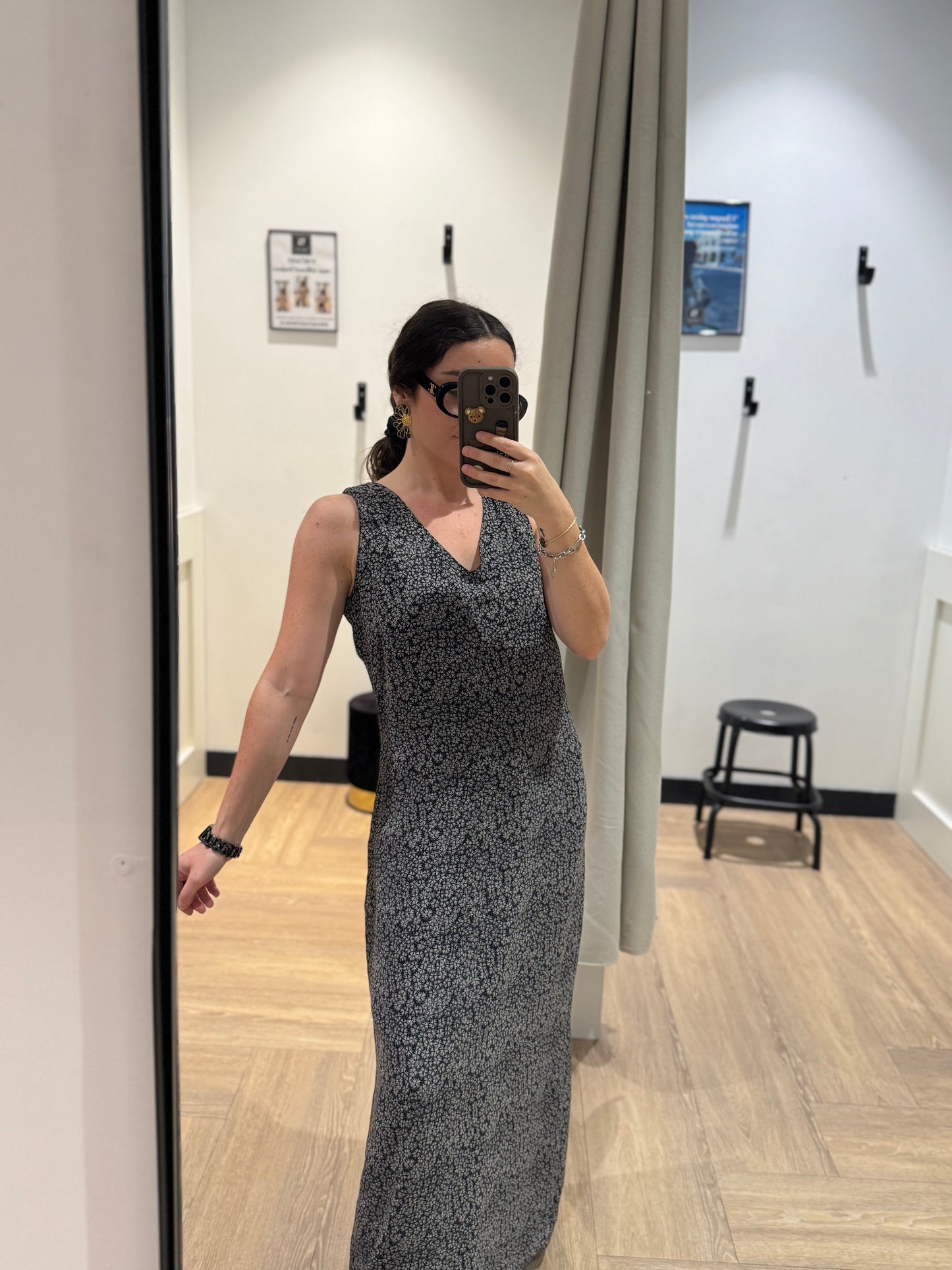 Robe longue à fleurs S