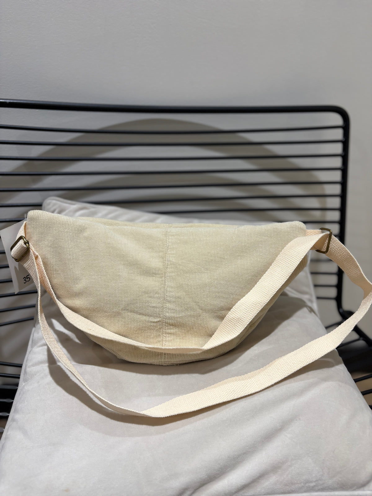 Sac banane en velours côtelé fait main
