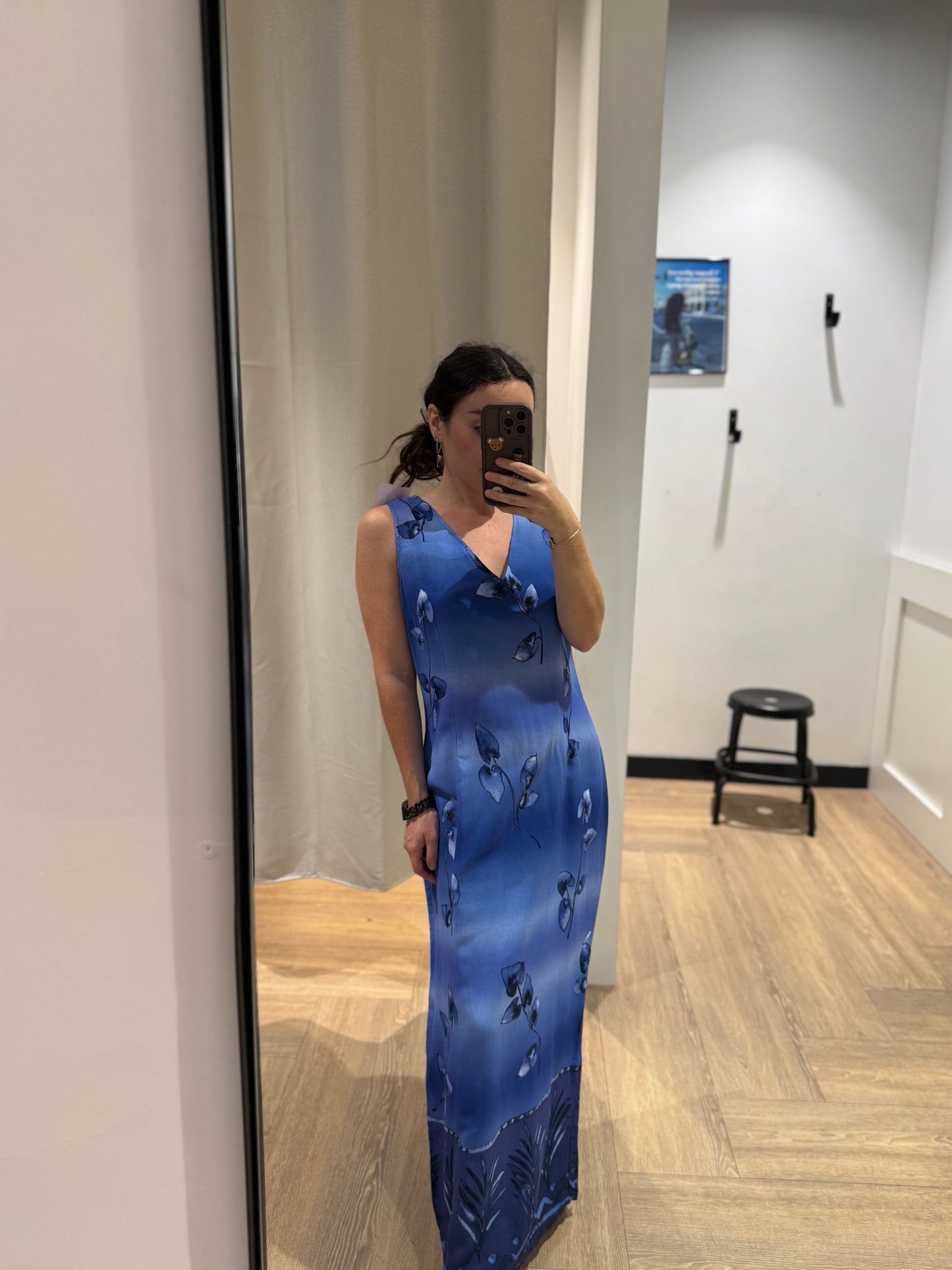 Robe longue à fleurs M/L