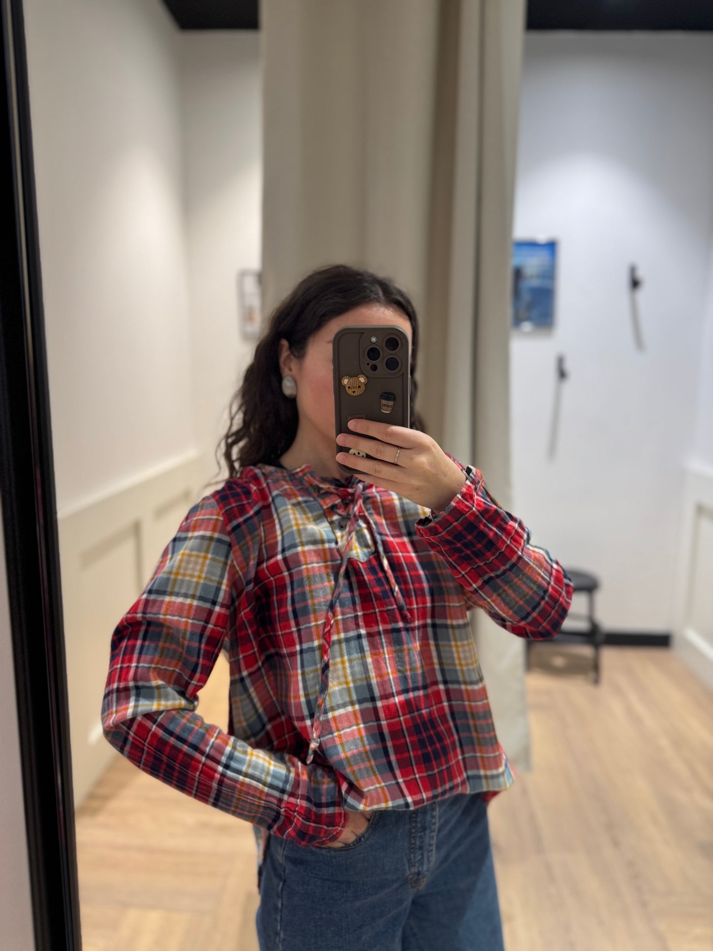 Blouse à carreaux L