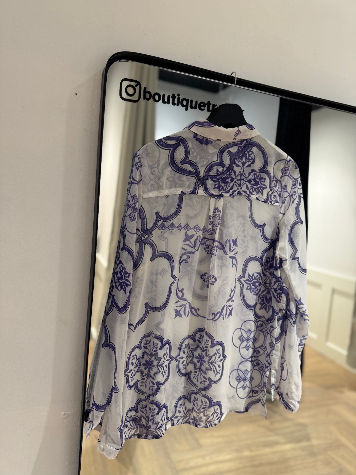 Blouse fluide à motifs L