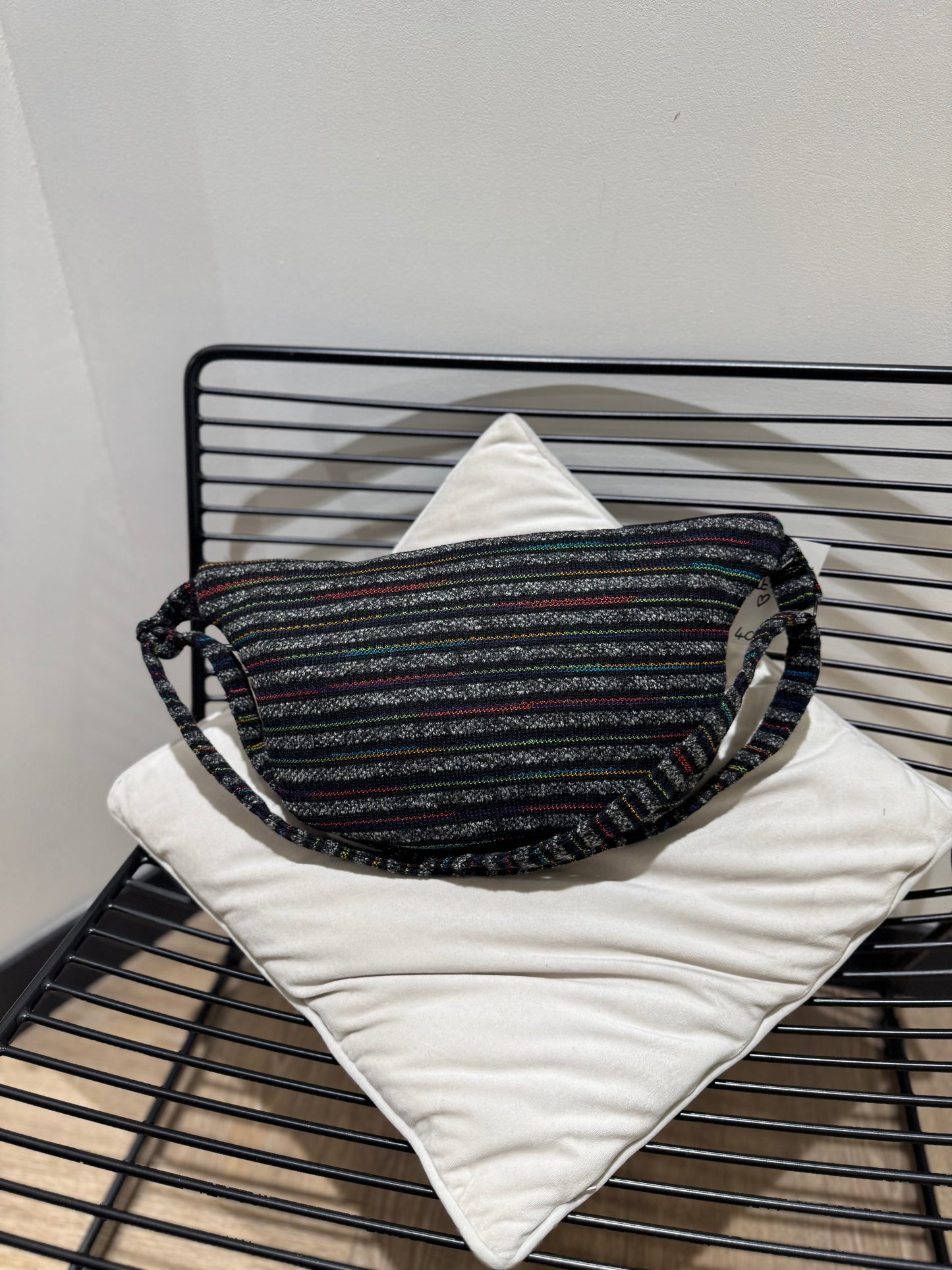 Sac banane grand format en tissu upcycle