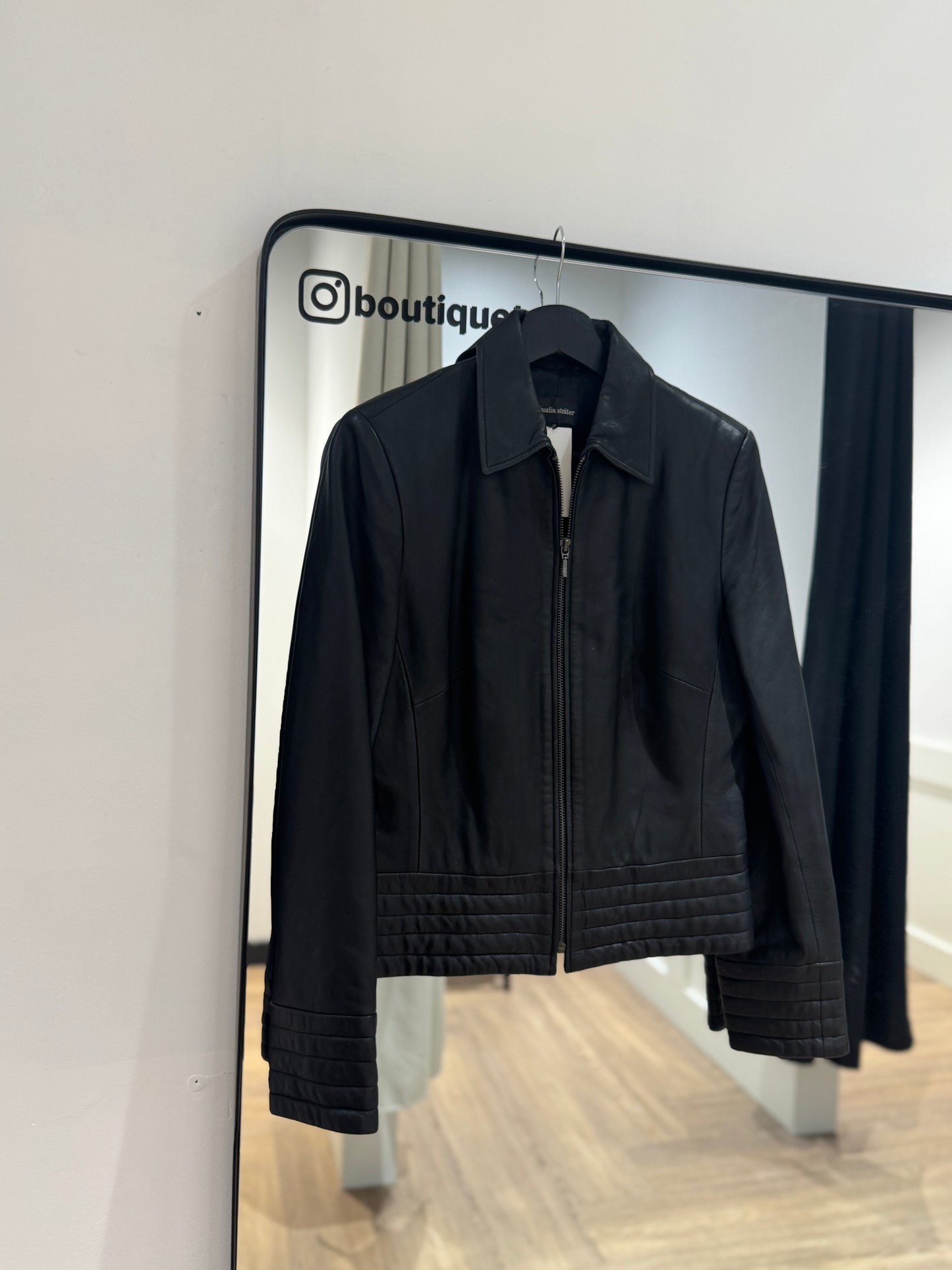 Veste en cuir noir M