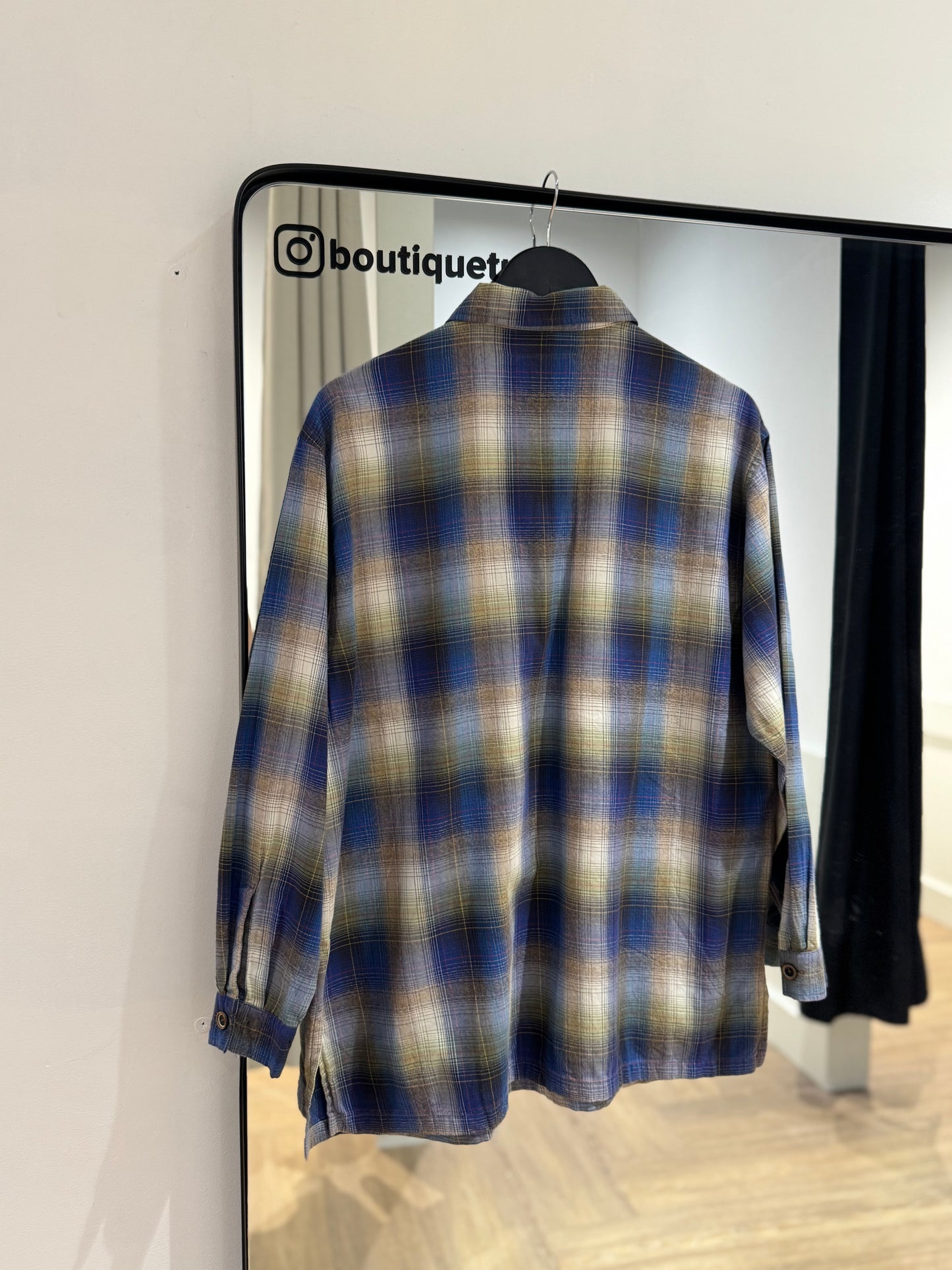 Chemise vintage à carreaux M